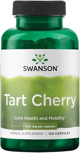 Swanson Tart Cherry Apoyo para la Salud Articular Apoyo Antioxidante 500 Miligramos 120 Cápsulas