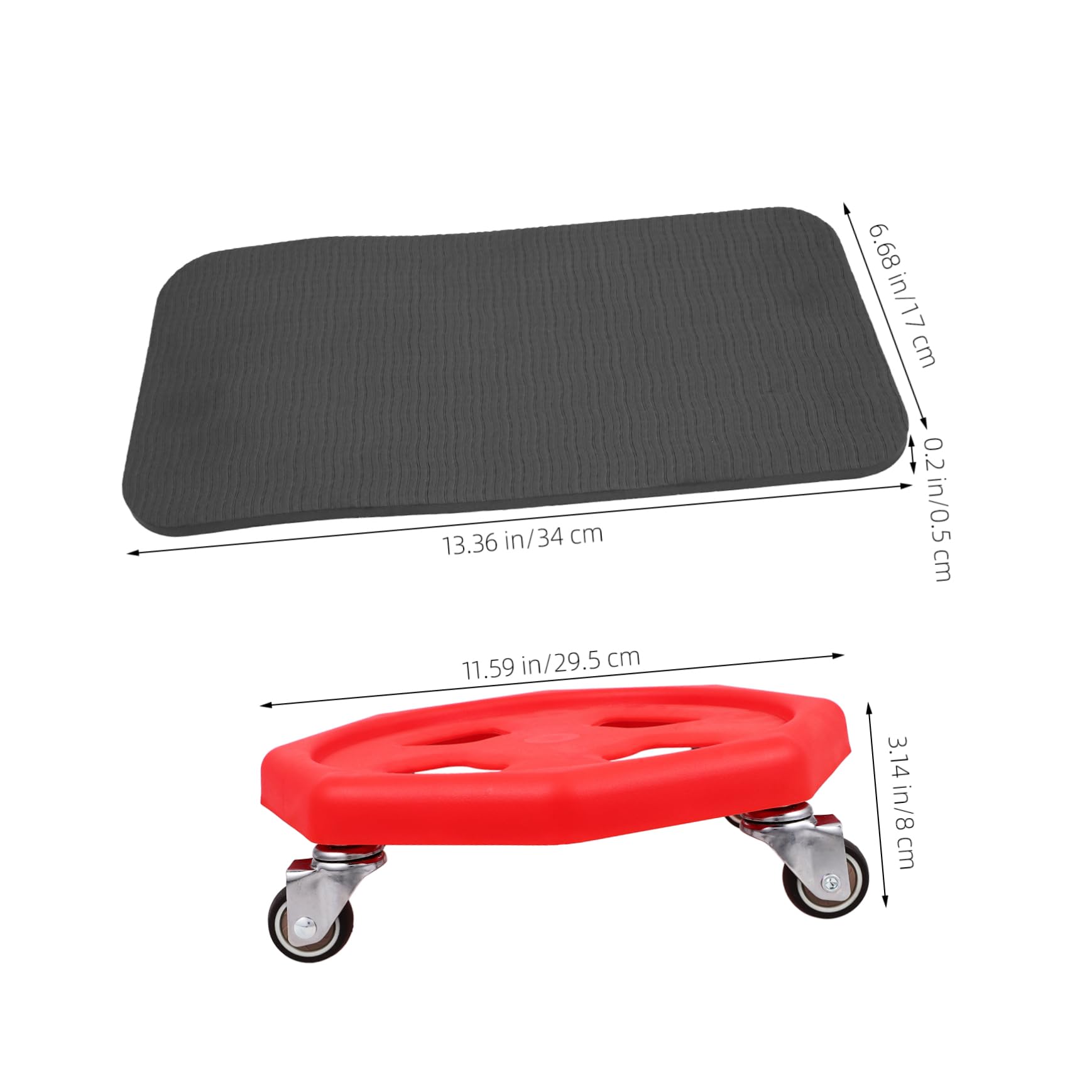 Gatuida Discos Deslizantes de Entrenamiento Abdominal, Equipo de Fitness Silencioso y Portátil, con Rodillera y Almohadilla para Gimnasio en Casa, PP
