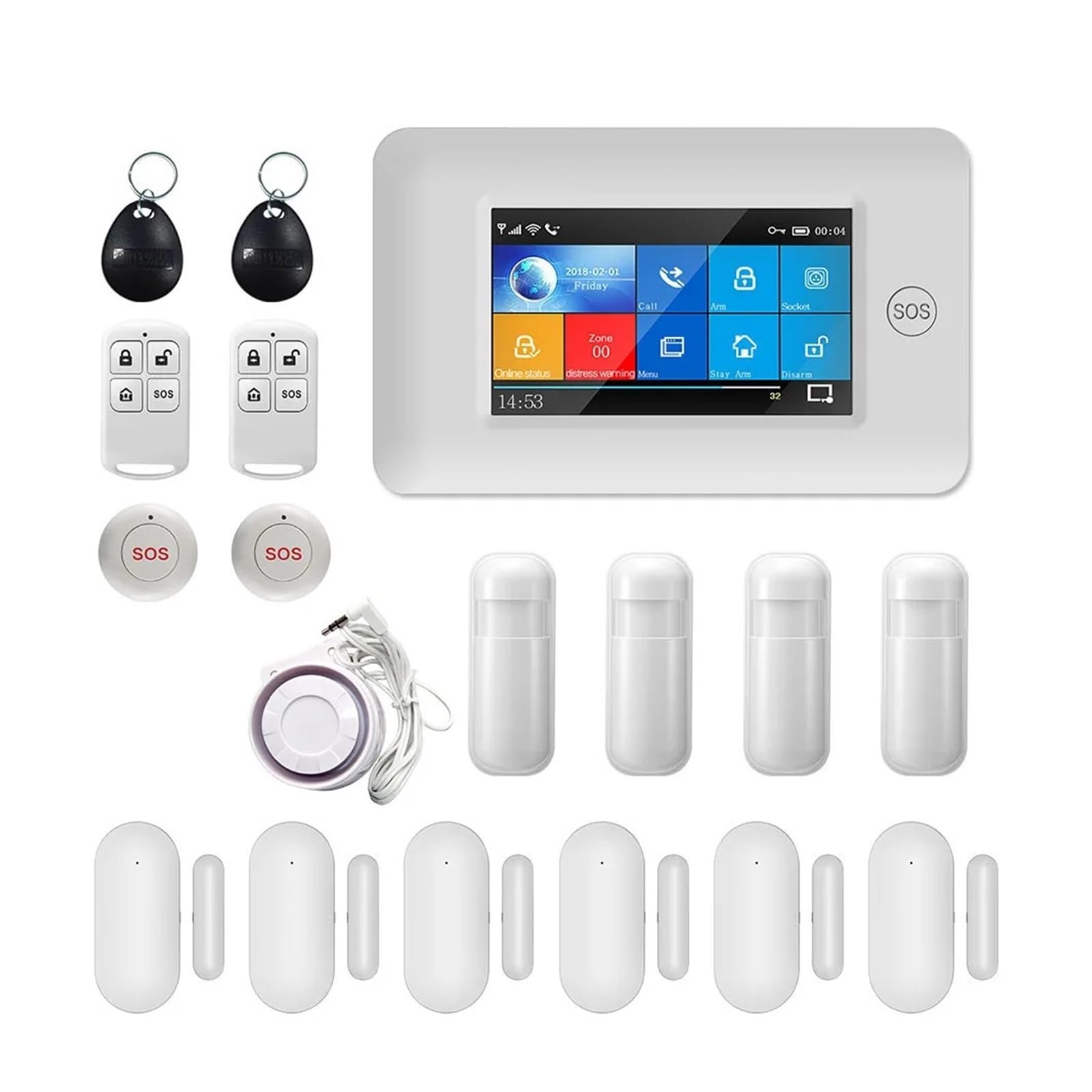 WiFi GSM Home Burglar Security Alarm System Wireless Remote Monitoring(E.)