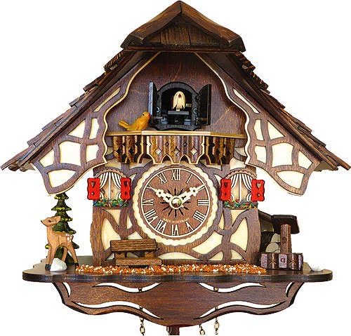 Cuckoo Clock Quartz-Movement Chalet-Style 25cm by Engstler