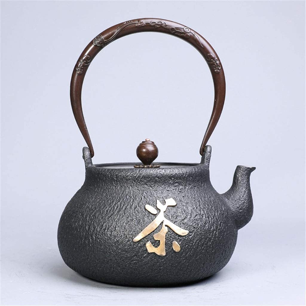 Creative Simplicity Japanese Cast Iron Tetsubin Teapot Teapots Cast Iron Teapot Home Loose Tea Water Kettle Handmade Gifts Retro Tea Zen Teapot Hand Forged Tea Accessories, lsxysp