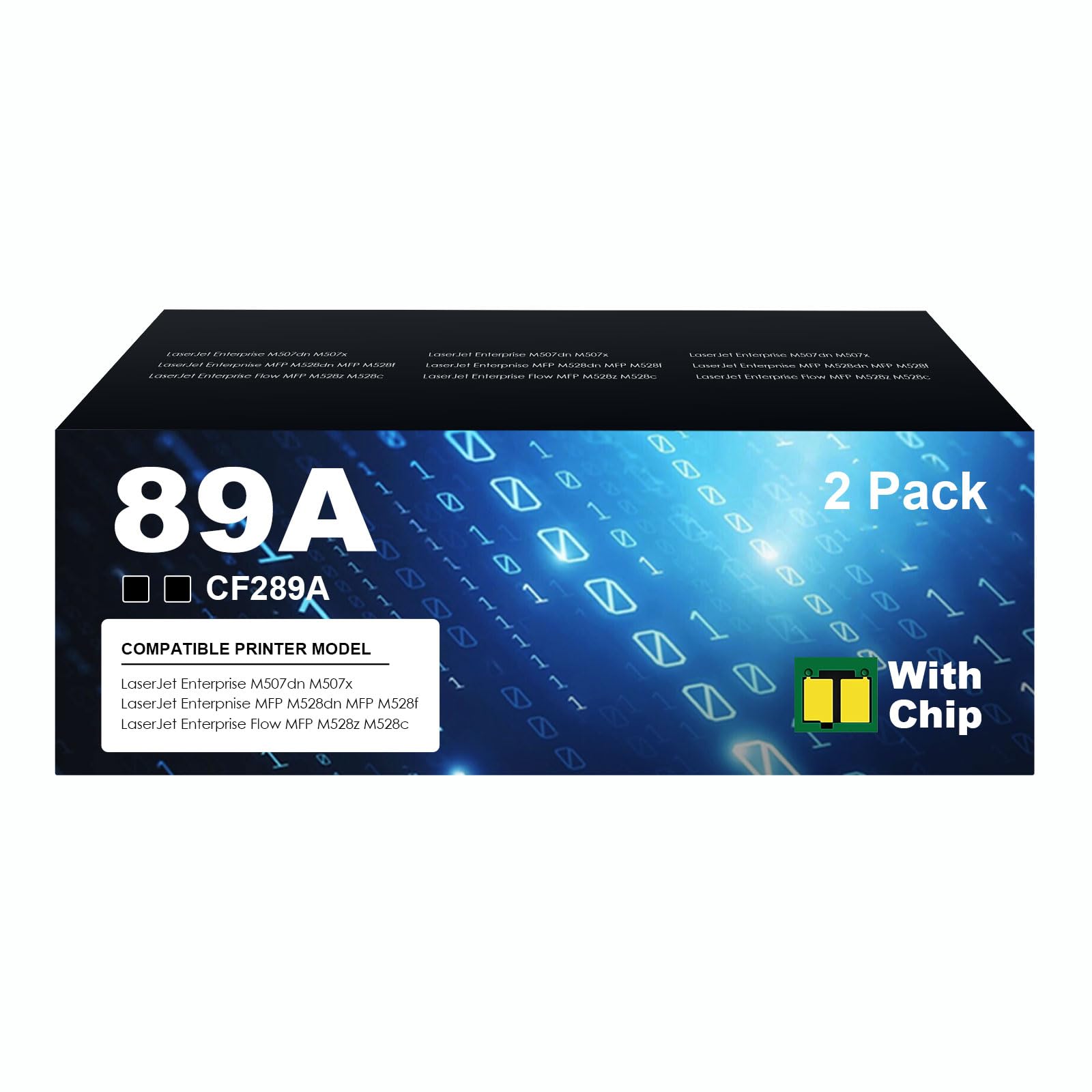 Kaseta z tonerem 89A zamiennik do HP 89A 89X 89 Y CF289A CF289X CF289Y LaserJet M507 M528 MFP M507dn M507dng M507n M507x MFP M528dn MFP M528f MFP – 2 sztuki, kolor czarny (z chipem)