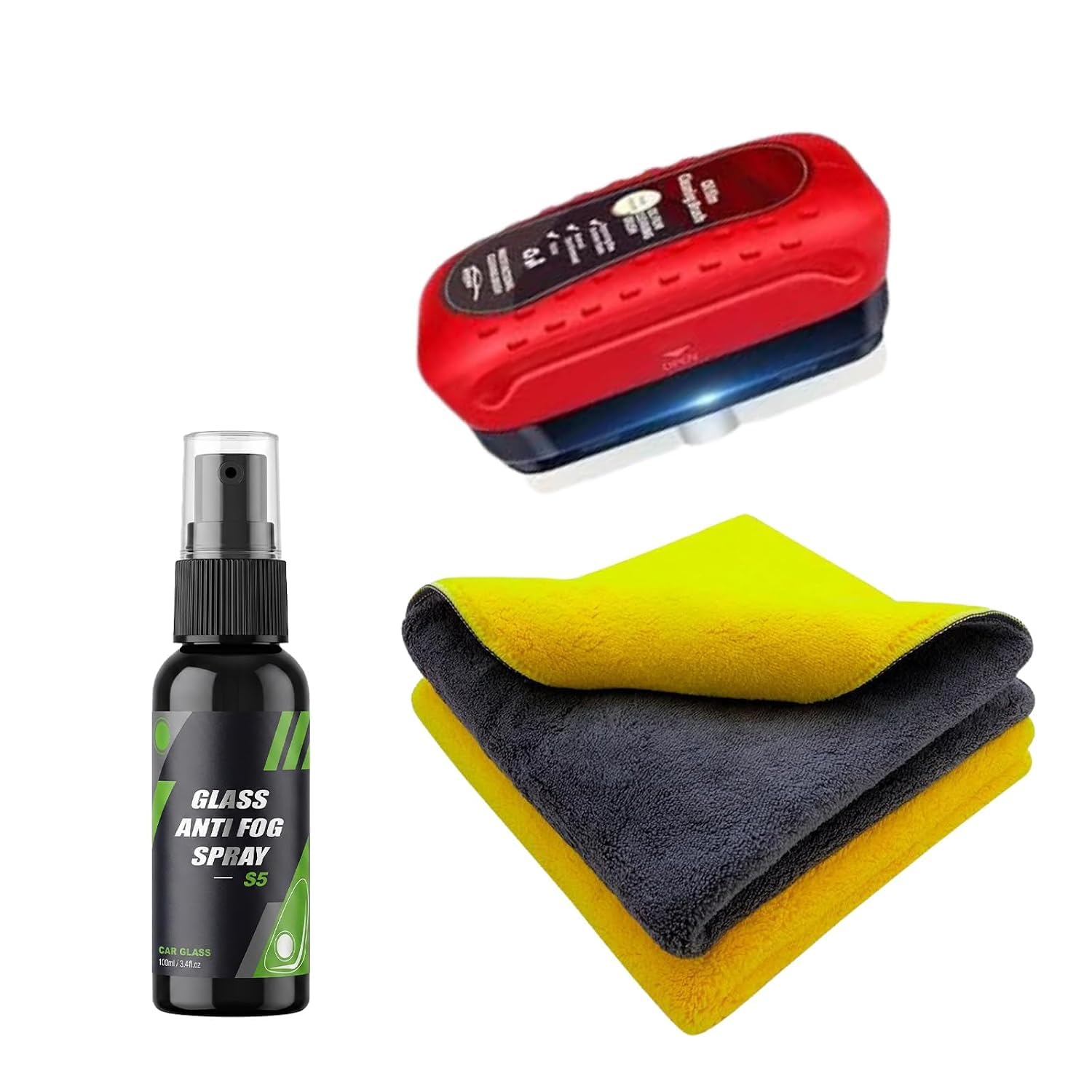 2-in-1 Car Glass Cleaning Kit – Oil Film Cleaner Brush with Premium Microfiber Towel | Windshield Oil Film Remover | Scratch-Free Car Window, Mirror & Cleaning Kit for Cars, Bikes & Home Glass | 2-in-1 Car Glass Cleaning Kit with Microfiber Towel & Oil Film Brush-image-30