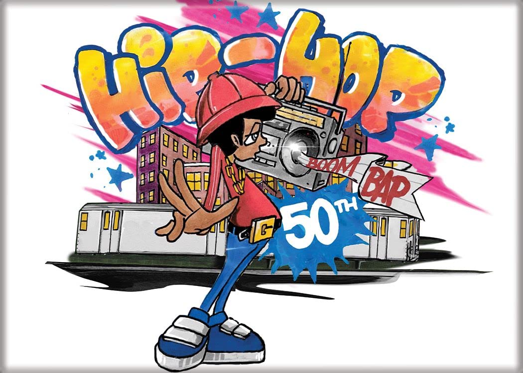 Ata-Boy The 50th Anniversary of Hip Hop CES Boom Bap 2.5 X 3.5 Inch Magnet for Lockers and Refrigerators