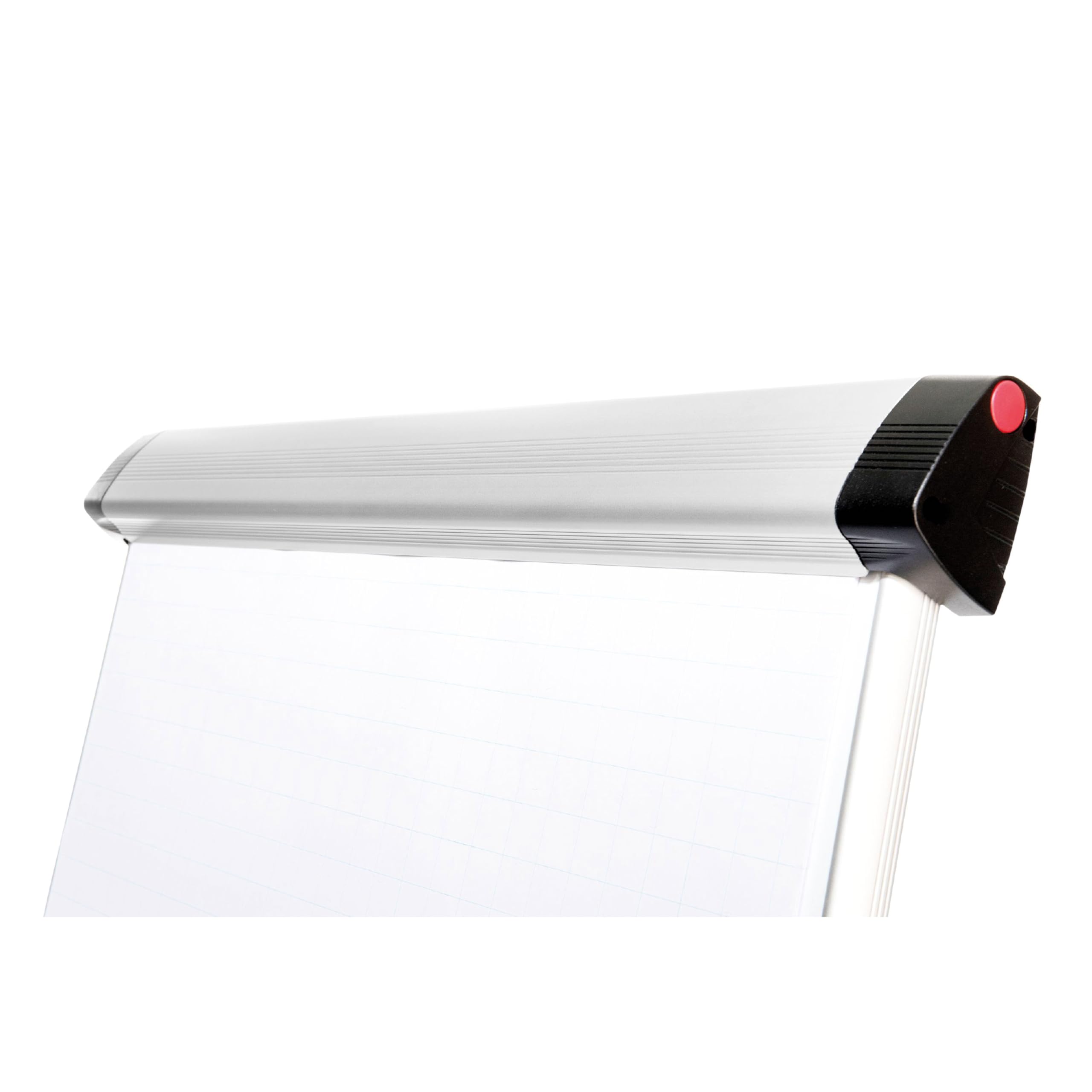 MAUL Flipchart mobil silber MAULpro stufenlos verstellbar auf Rollen | stabiler Alurahmen, flexible Arbeitshöhe, magnethaftende Schreibfläche, trocken abwischbar, breite Ablageschale