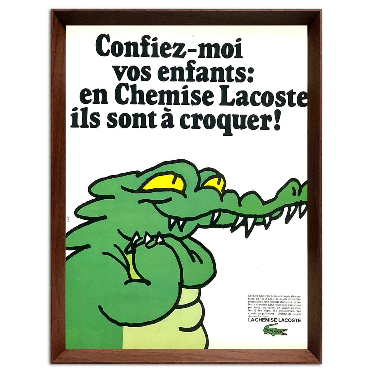 Amazon.co.jp: ラコステ ワニ 1960年代 フランス ビンテージ 雑誌 広告