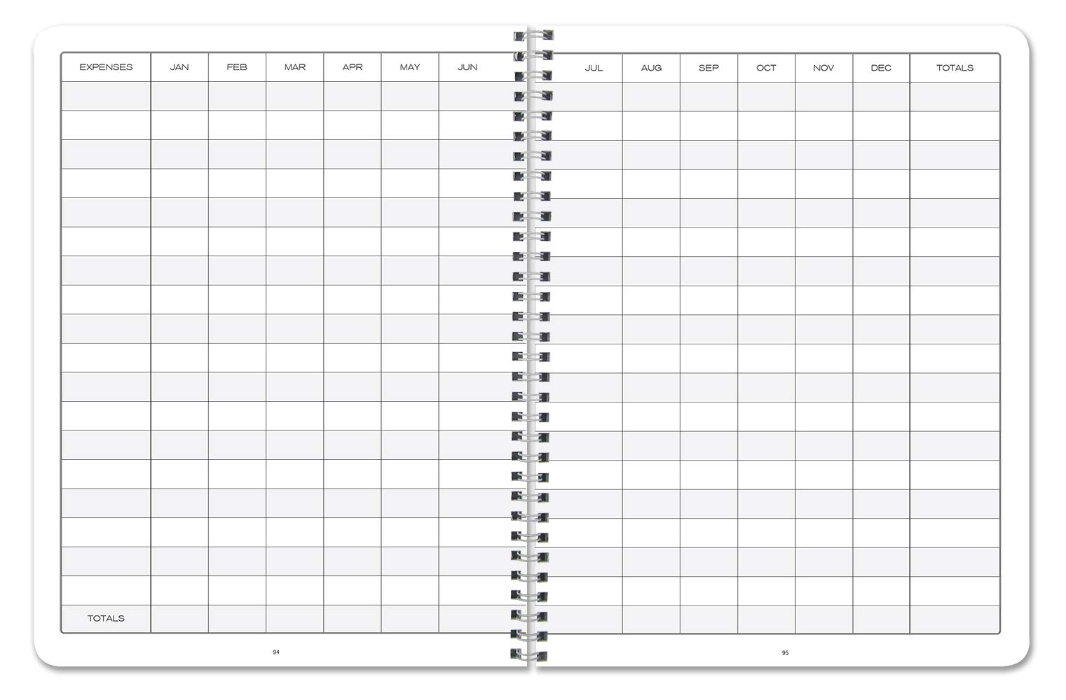 BookFactory Cuaderno de registro de ventas diarias, Wire-O, 100 páginas | Registro de resumen de ventas para pequeñas empresas, 8.5 x 11 pulgadas, fabricado en Estados Unidos