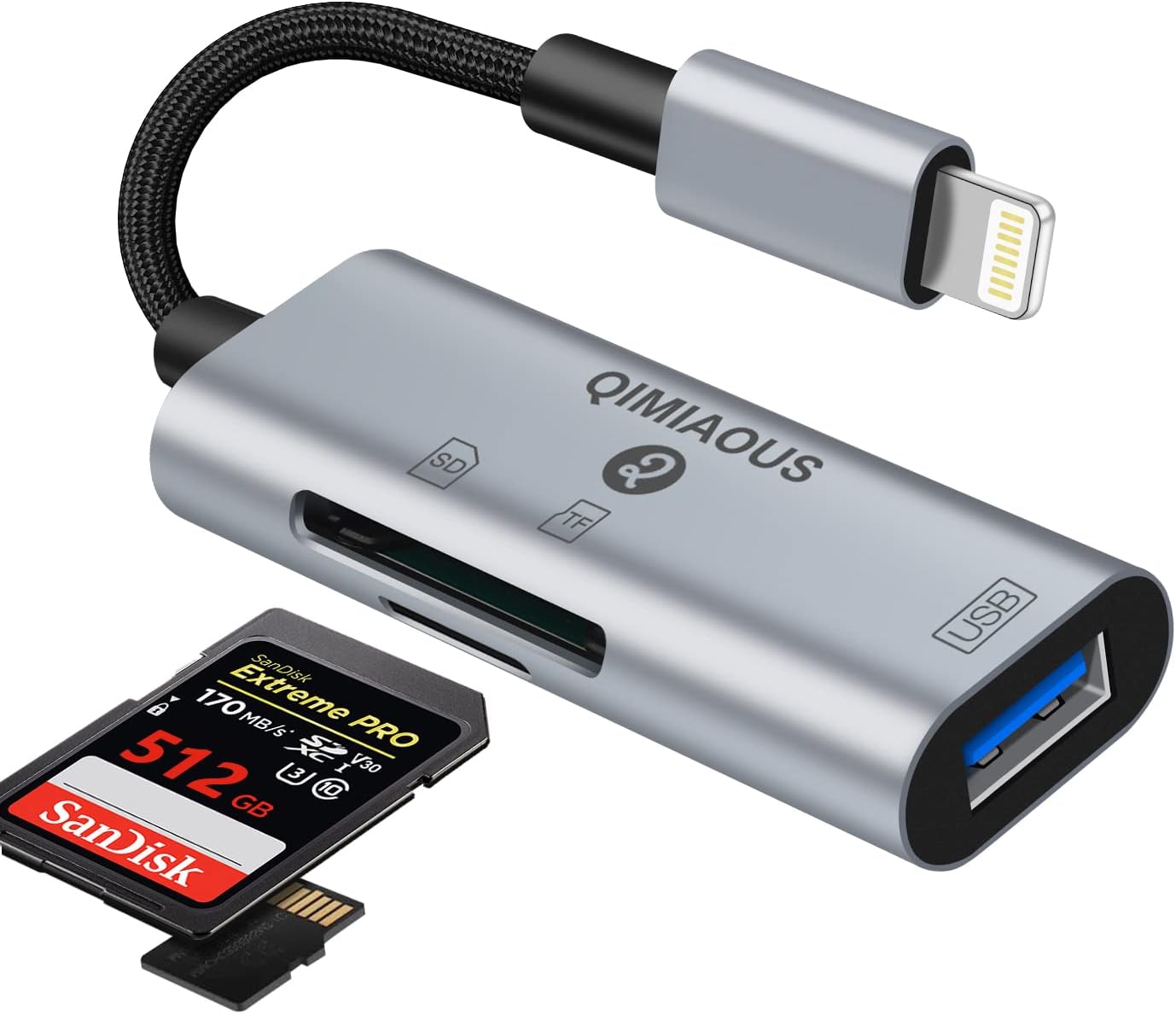 [MFi Certified] Lightning to SD Card Reader for iPhone iPad