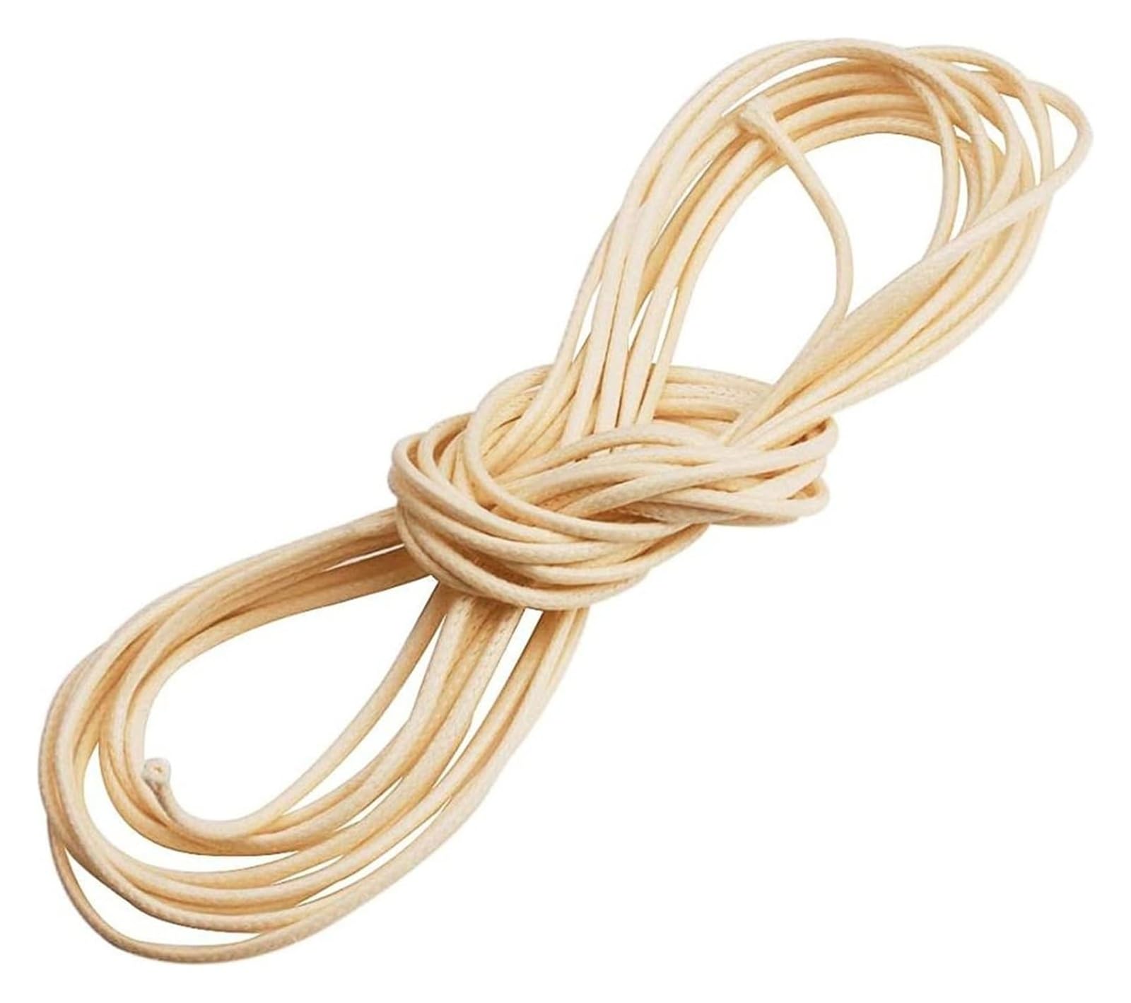 Cotton Cord, Cotton Wax Cord 2mm Multicolor For DIY Jewelry Making(Beige)