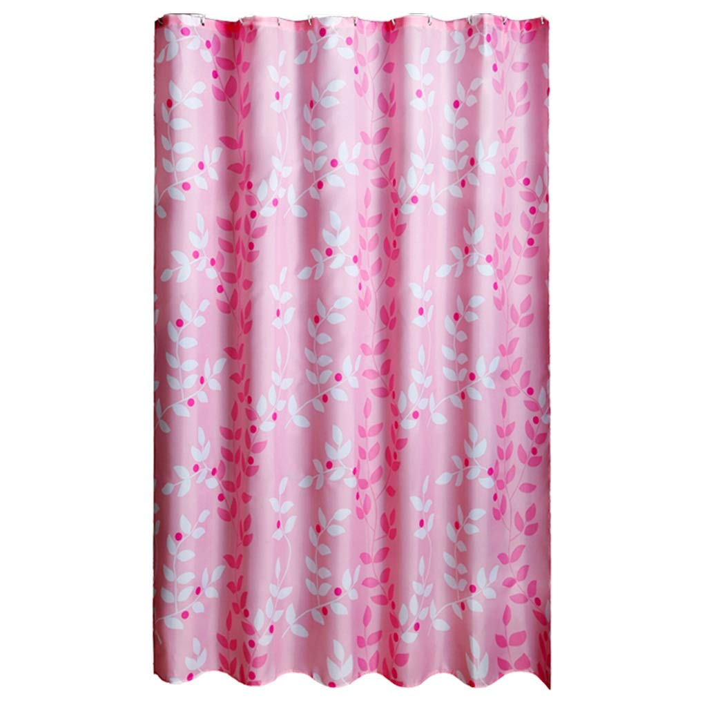 Rideau de douche rose 180x180 cm en tissu imperméable épais pour séparation de salle de bain