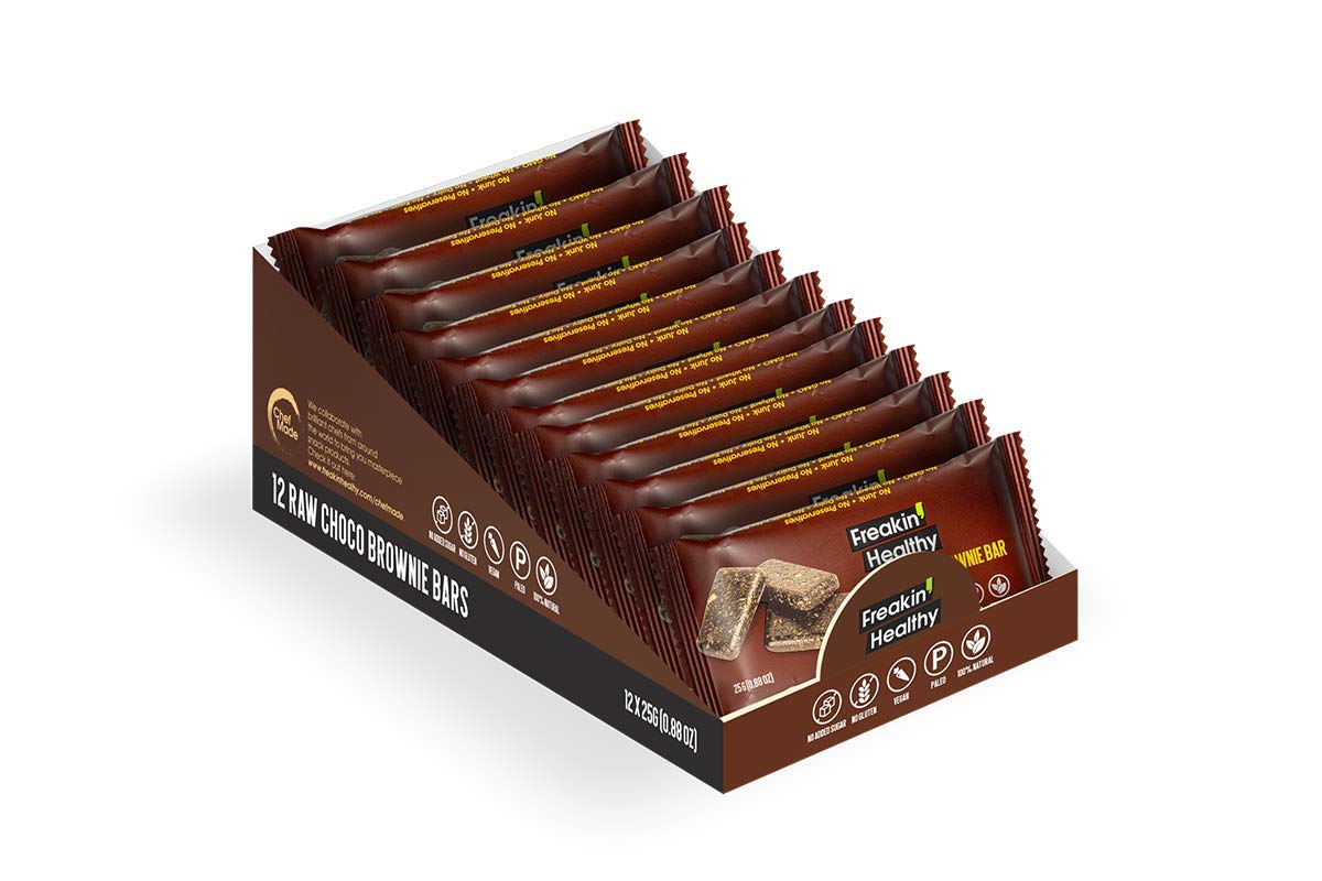 Raw Choco Brownie Bar 300g – Pack of 12, Dark Chocolate Coated Snack, Energy Booster, Plant Based Ingredients