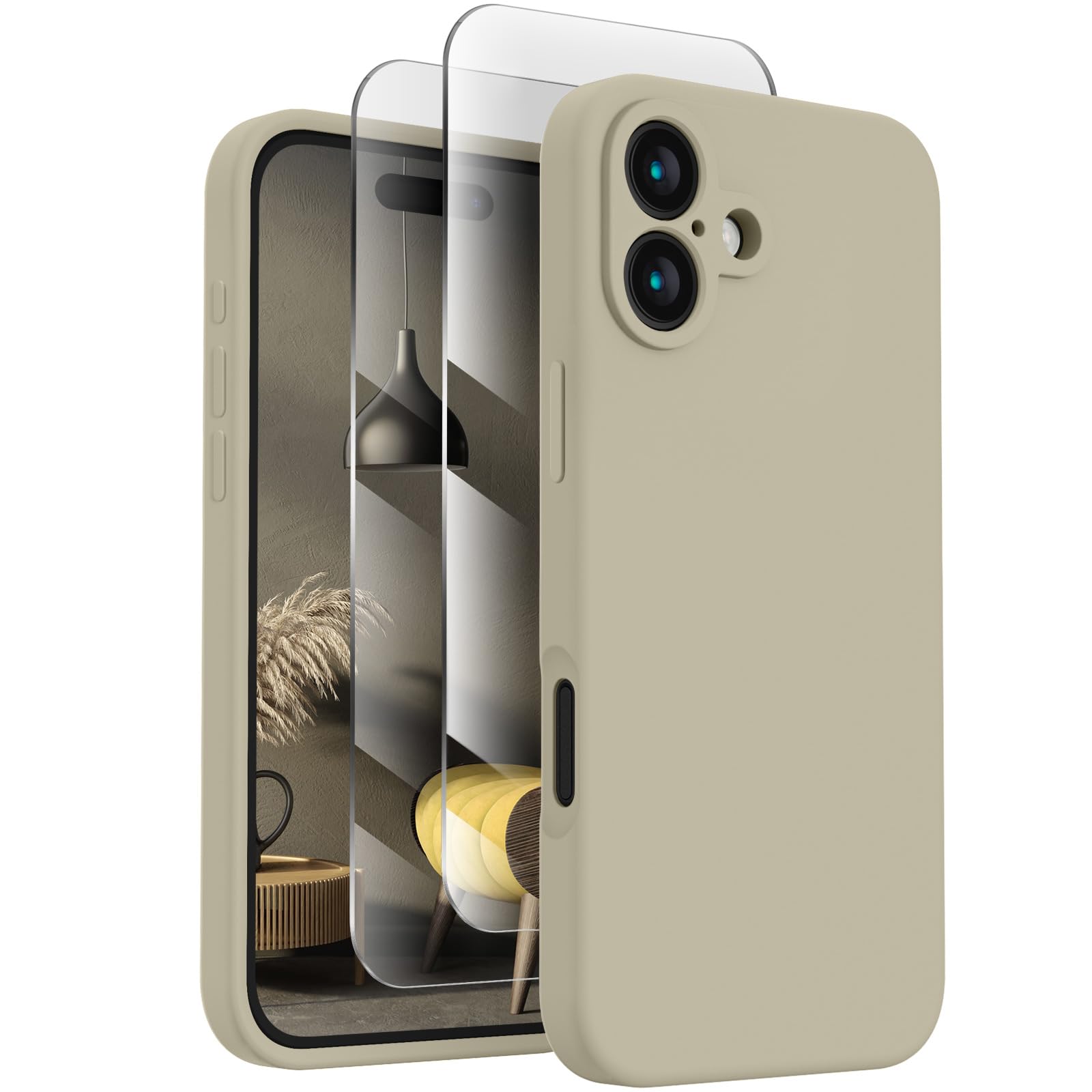 FireNova Designed for iPhone 16 Case, 6.1", Khaki