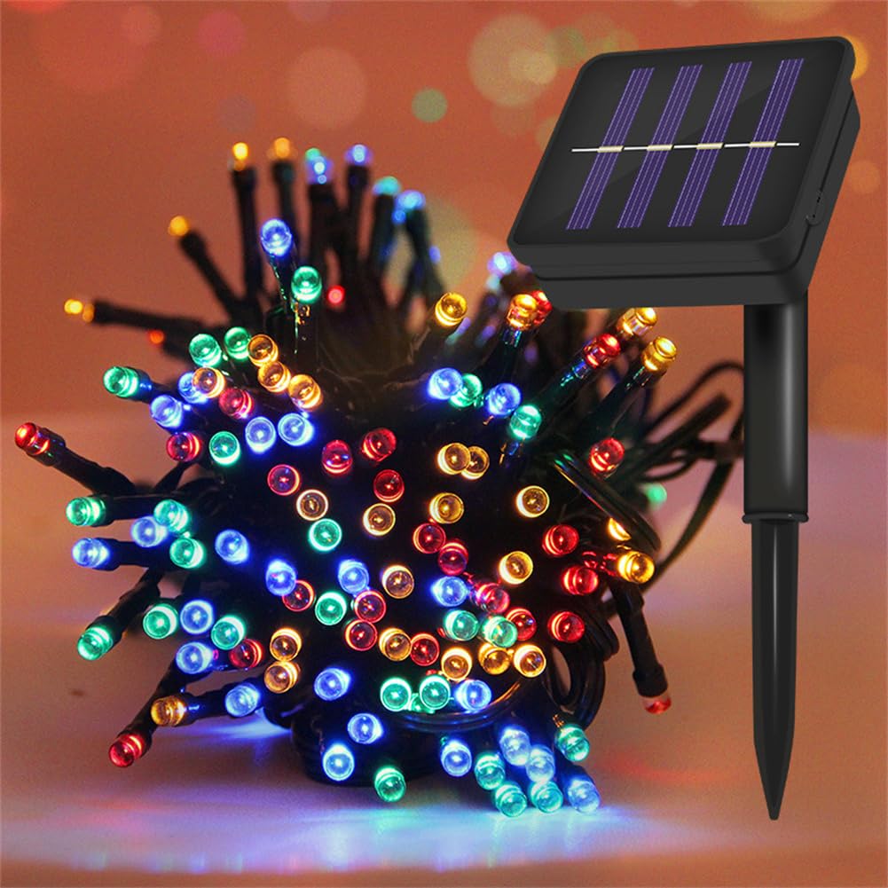 FANSU Outdoor Solar Garden Lights Solar Powered Waterproof, 8 Modes Decorative Lighting for Garden Party Wedding Festival Home (Color,6.5m 30 Lights)
