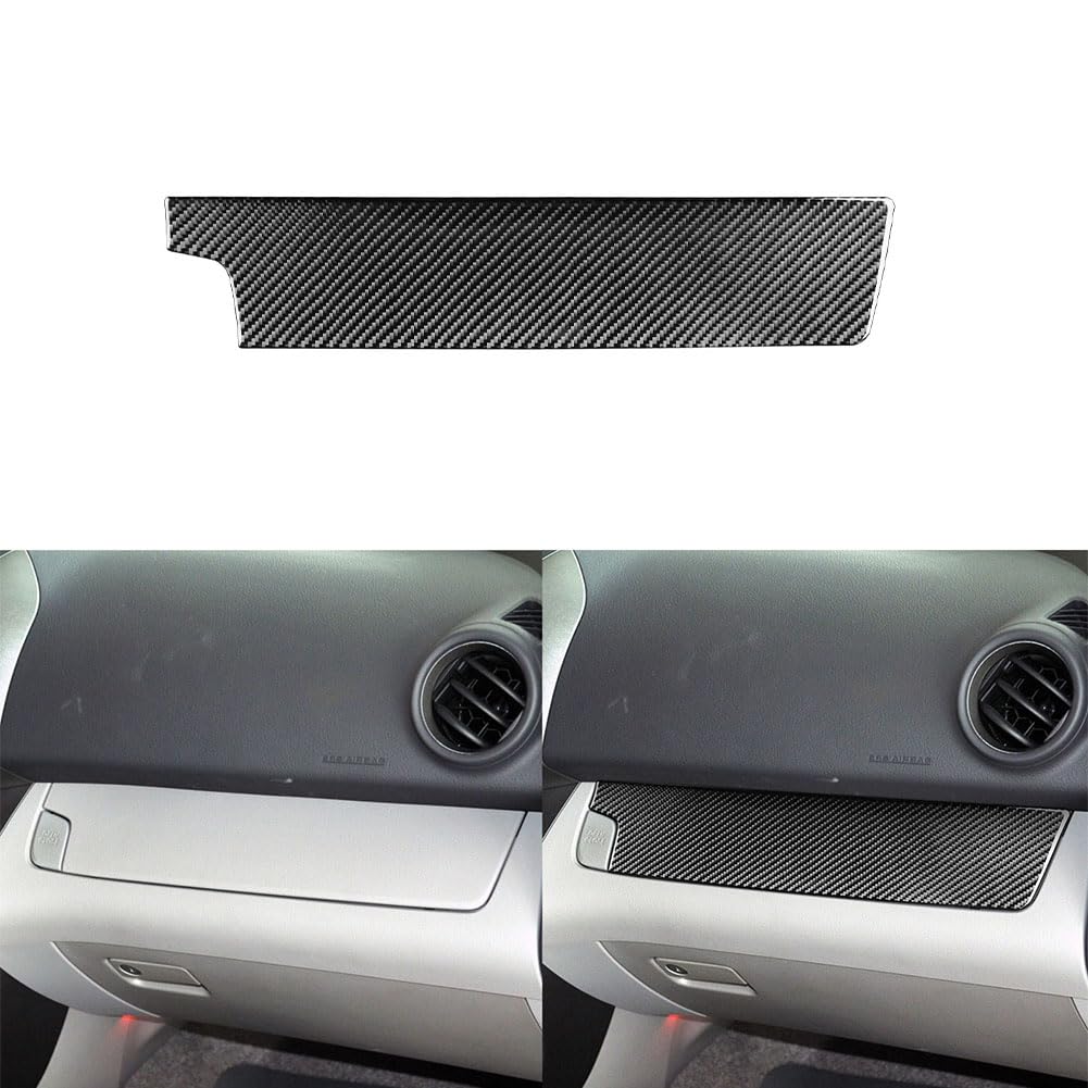 UOADA Car Co-Pilot Dash Panel Cover Carbon Fiber Sticker Decal Compatible with Toyota RAV4 2006-2012 2007 2008 2009 2010 2011 Interior Accessories