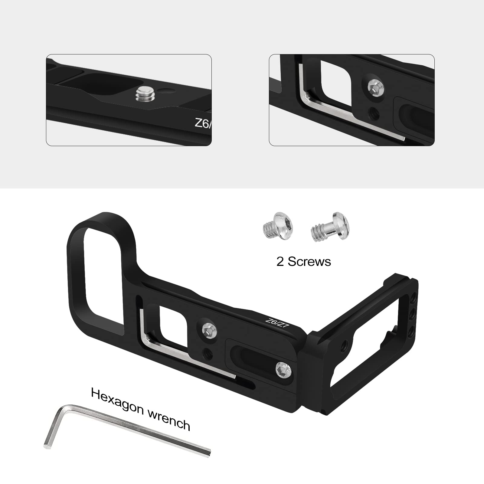 Versión Extendida Z6/Z6 II/Z7/Z7 II Soporte De Soporte De Cámara De Placa L De Liberación Rápida para Nikon /Z6 II/Z7/Z7 II/