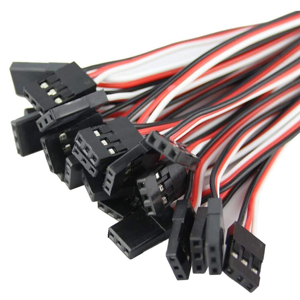 Lot de 10 rallonges JR Servo 50 cm 3 broches mâle vers mâle JR mâle