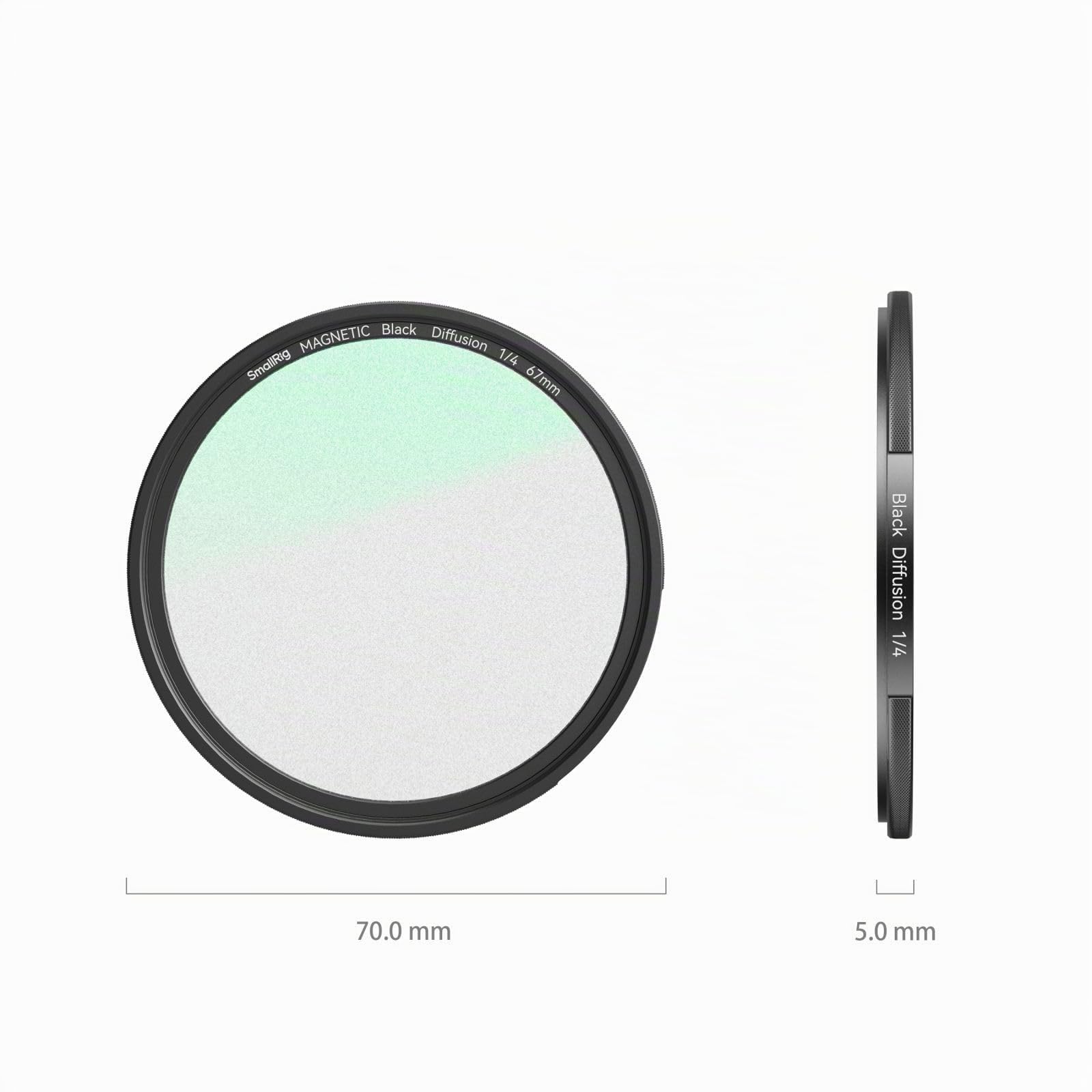 SMALLRIG Filtre de Magnétique à Diffusion Mist Noire 1/4 de 67mm + Anneau de Filtre Fileté de 67mm, Verre Optique HD 28 Couches avec Revêtement Multi-Nano pour Portrait Photography/Vidéo/Vlog - 4583