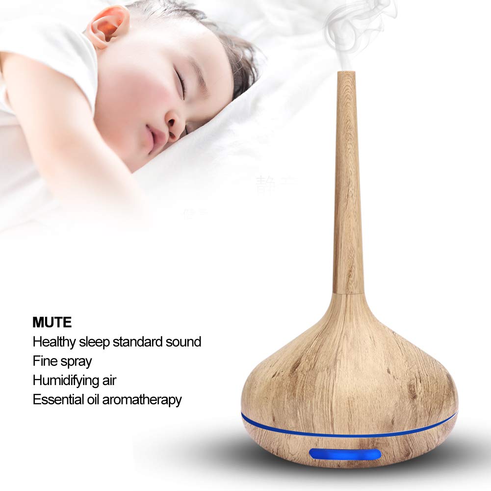 Hidyliu Humidificateur Diffuseur D'aromathérapie avec 7 Veilleuses LED Colorées à Faible Bruit pour Chambre à Coucher et Bureau, Mini Portable 120ml