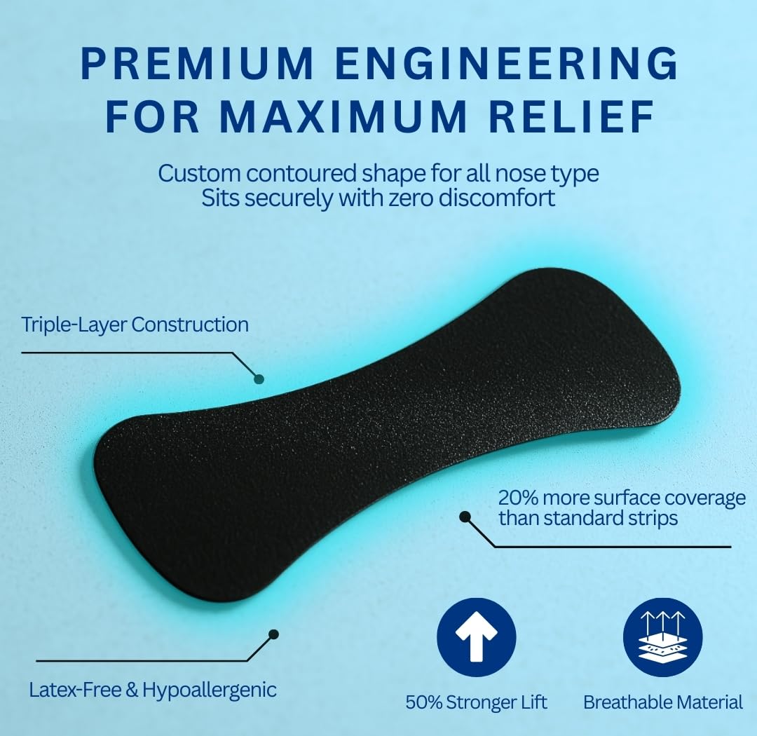 Skyis Tiras nasales para respirar, paquete de 60 tiras para dormir, para deportes, dormir, oficina