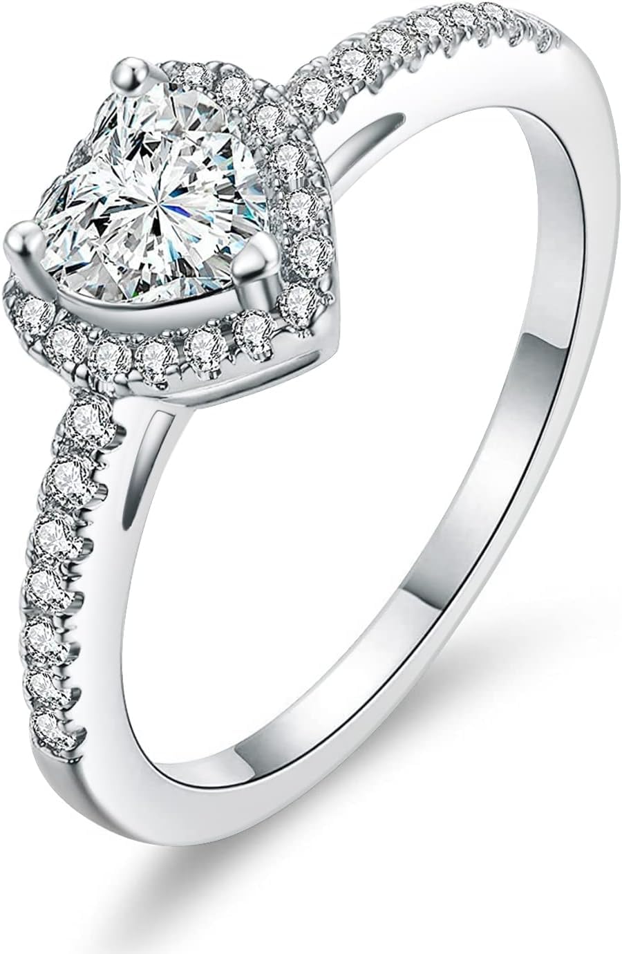 Jewellery Stylish Latest Gifts Silver Plated Adjustable Heart Shaped Love Proposal Ring for Girls and Women (Silver) (YBRG_20290)