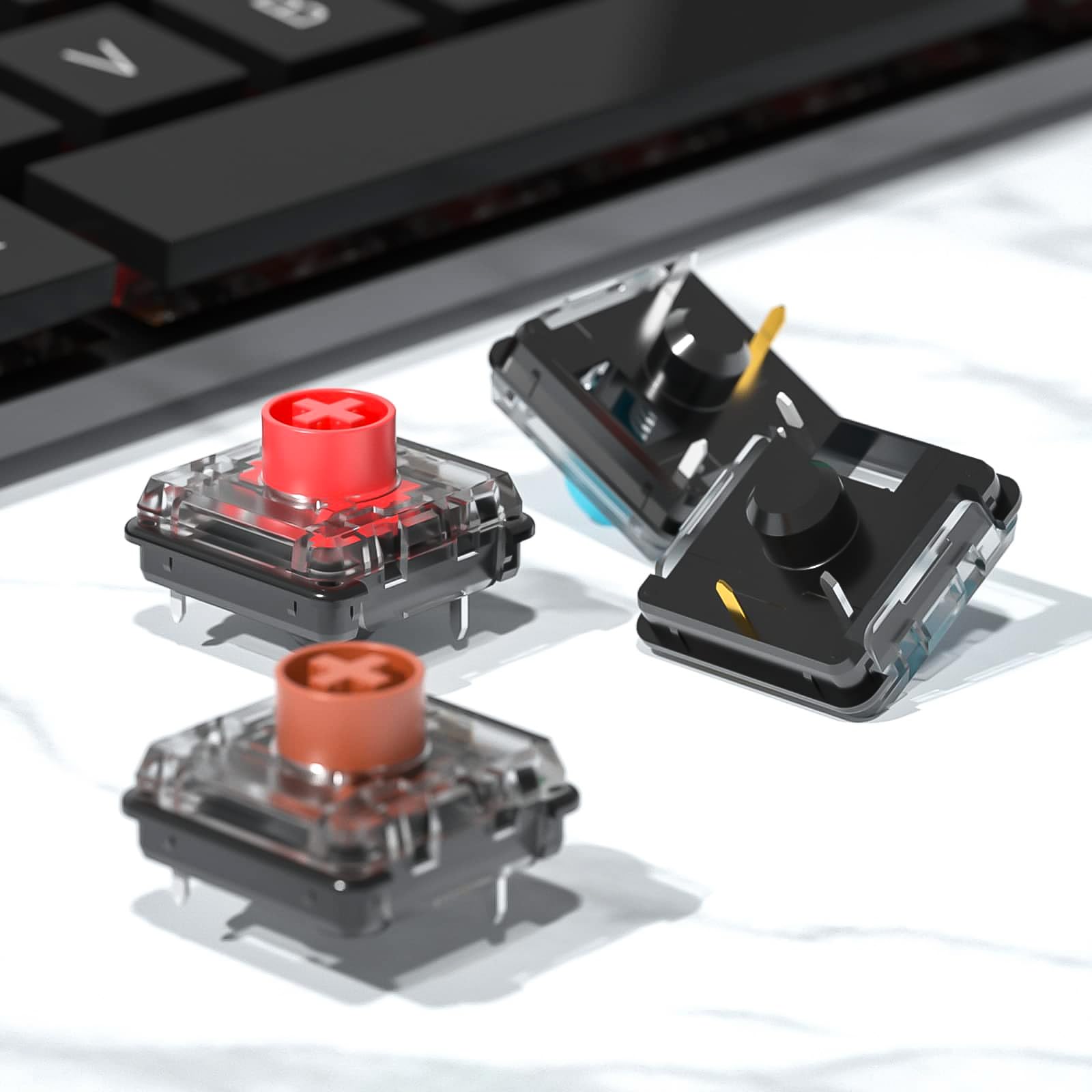 Amazon | Zhouwang Kailh Choc ロープロファイル V2 ブルー
