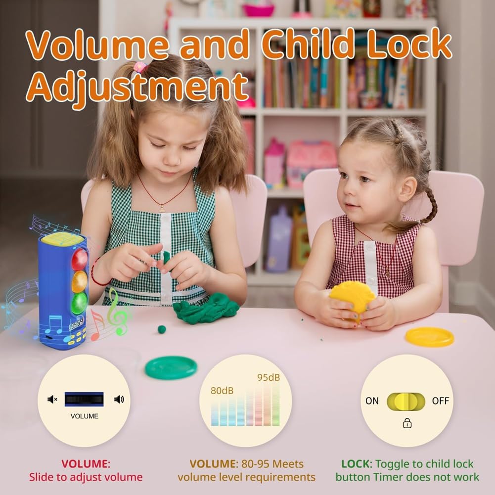Timer Visivo Digitale per Bambini con Spia, Display LCD, Strumento di Gestione del Tempo, Cronometro con Conto alla Rovescia di 200 Minuti