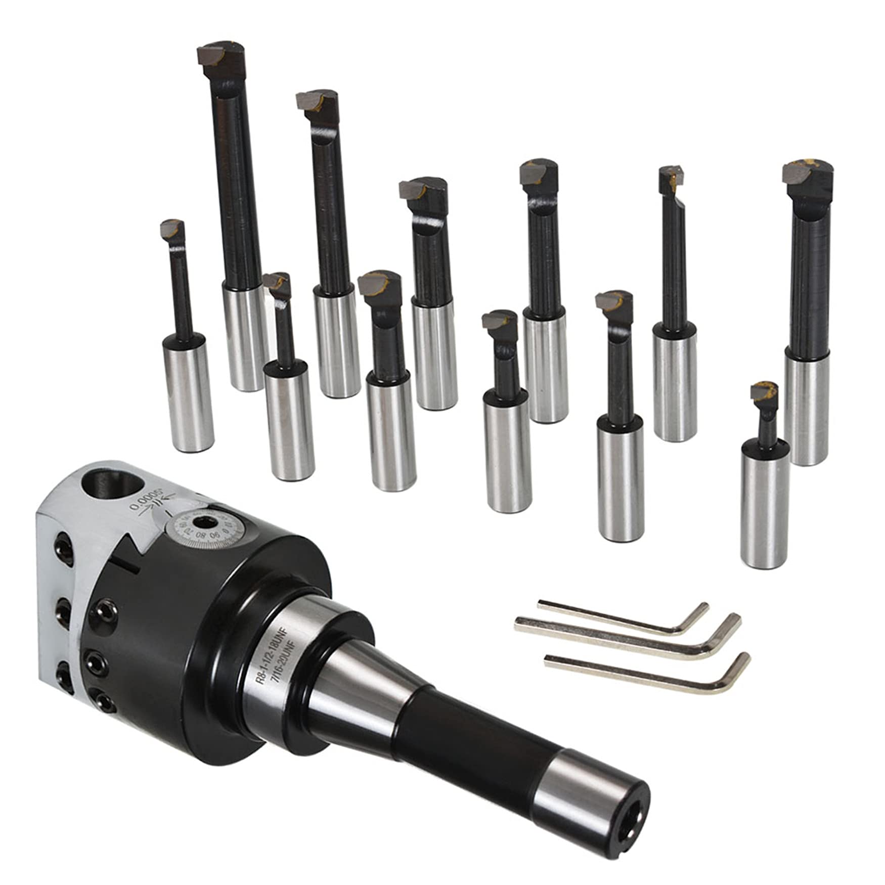 3 Inch Boring Head R8 Shank Set - Carbide Boring Bars -2