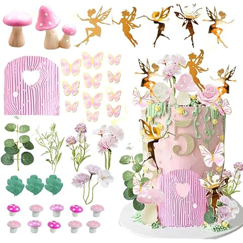 Fairy Garden Theme Cake Decor Set Cover