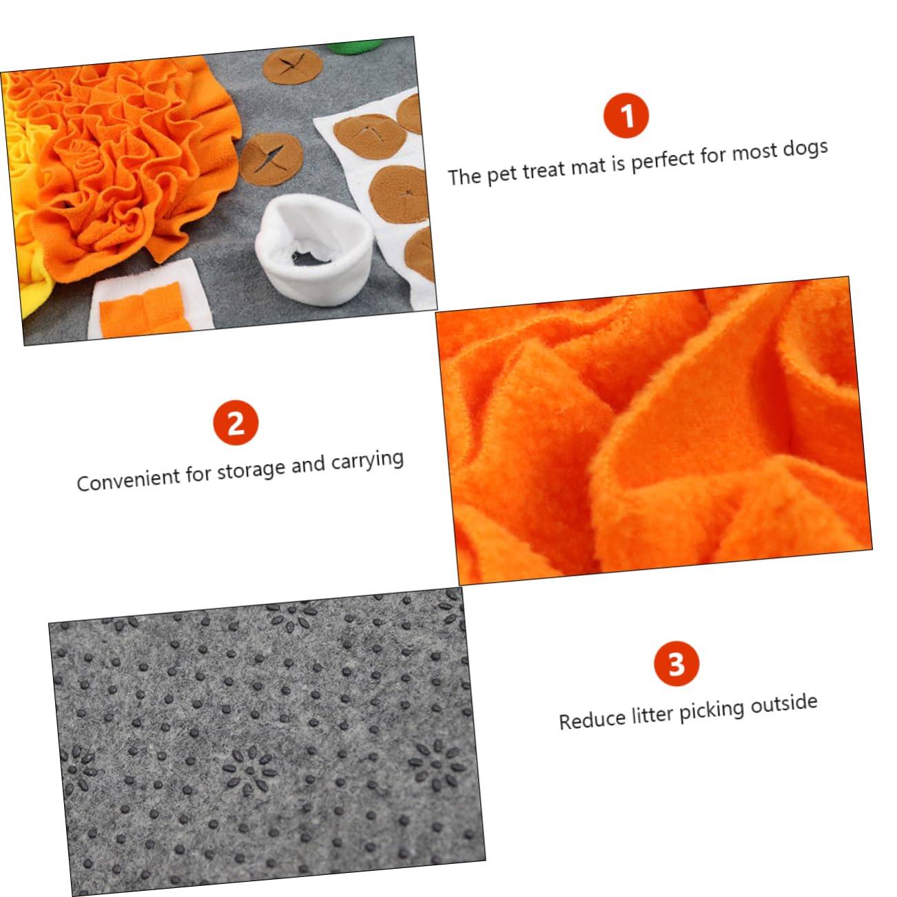 Kisangel Tapis Reniflant pour Chien en Flanelle Tapis Alimentation Lente pour Animaux de Compagnie