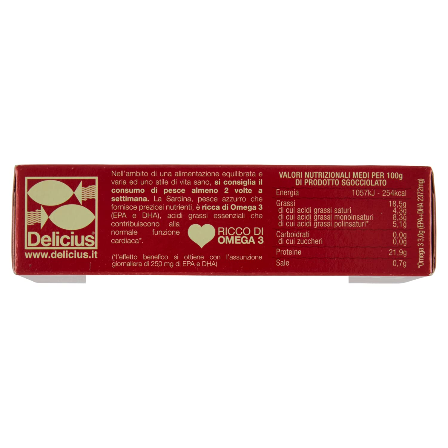 Sardine con peperoncino all'olio di oliva, 120g (10 pezzi)