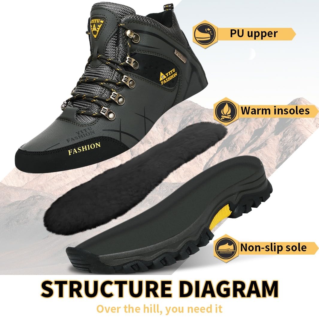 Uomo Stivali da Escursionismo Uomo Scarpe da Trekking Scarpe da trekking all'aperto traspiranti Uomo Stivali da passeggio leggere Antiscivolo Scarpe Sportive