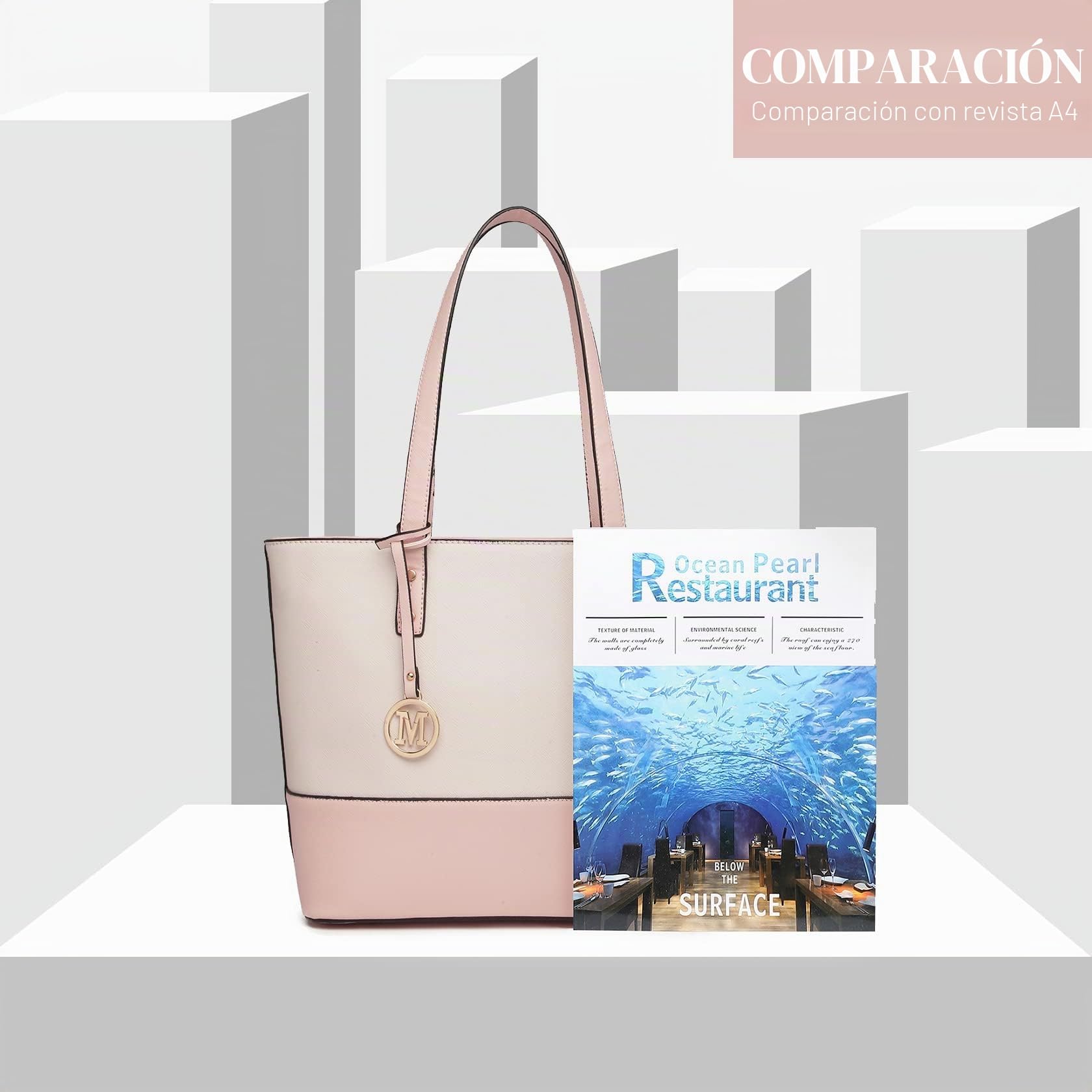 Miss Lulu Bolso Mujer Grande - Bandolera Combo - Con Gran Capacidad y Material Resistente - Perfecto para el Dia a Dia en la Universidad y Actividades Cotidianas