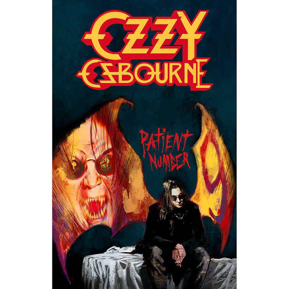 Ozzy Osbourne Poster Patient No.9 Official Black Textile flag 70cm x 106cm One size