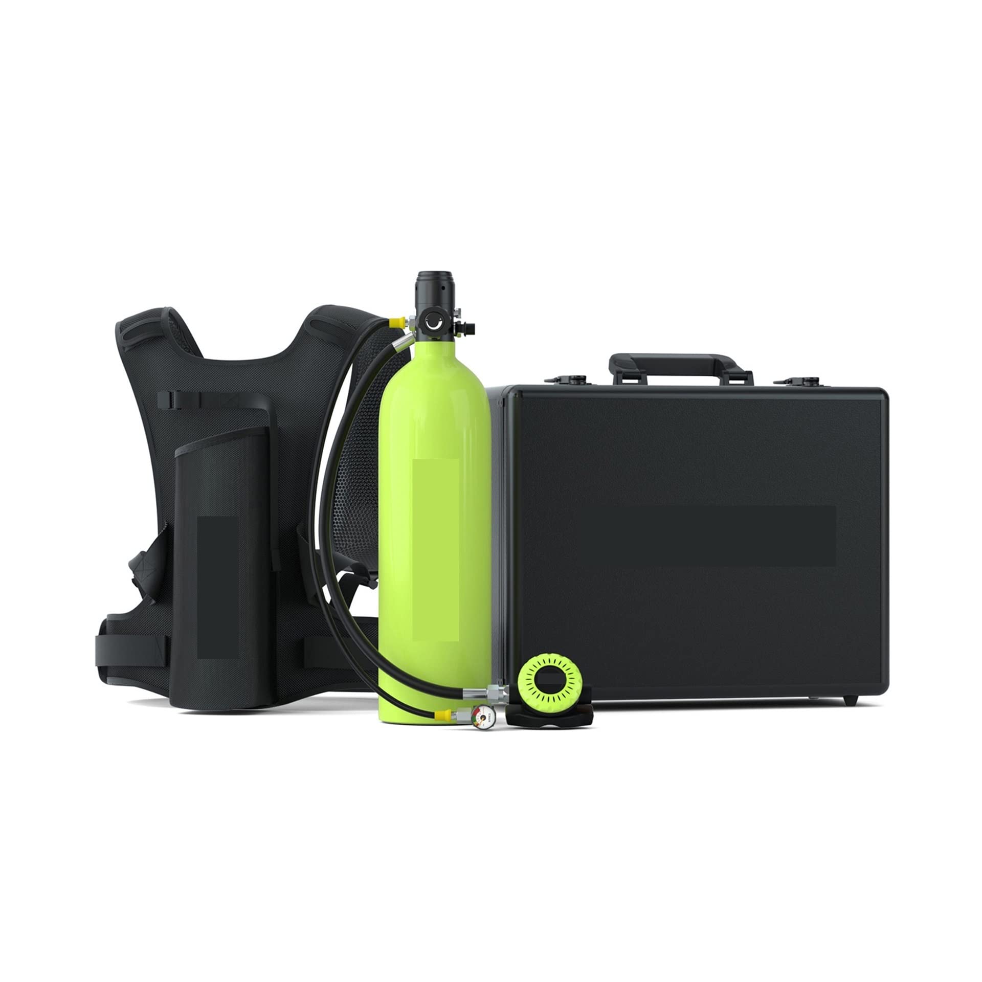 Portable Dive Cylinder, Outdoor Entertainment Diving Respirator 2L Swimming Emergency Rescue(Groen)