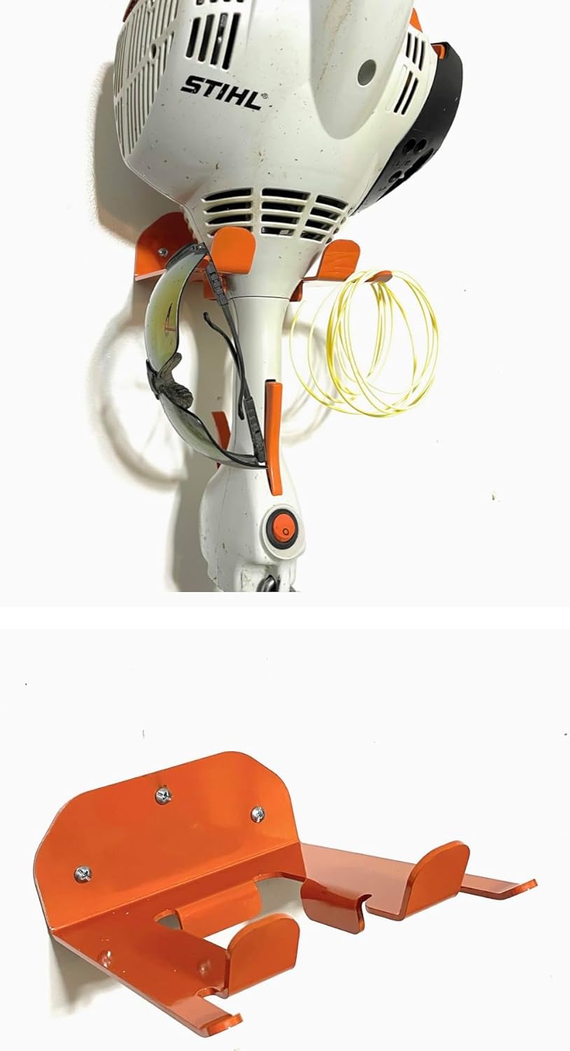 Improved Weedeater Trimmer Hanger Garage Storage Hook Rack