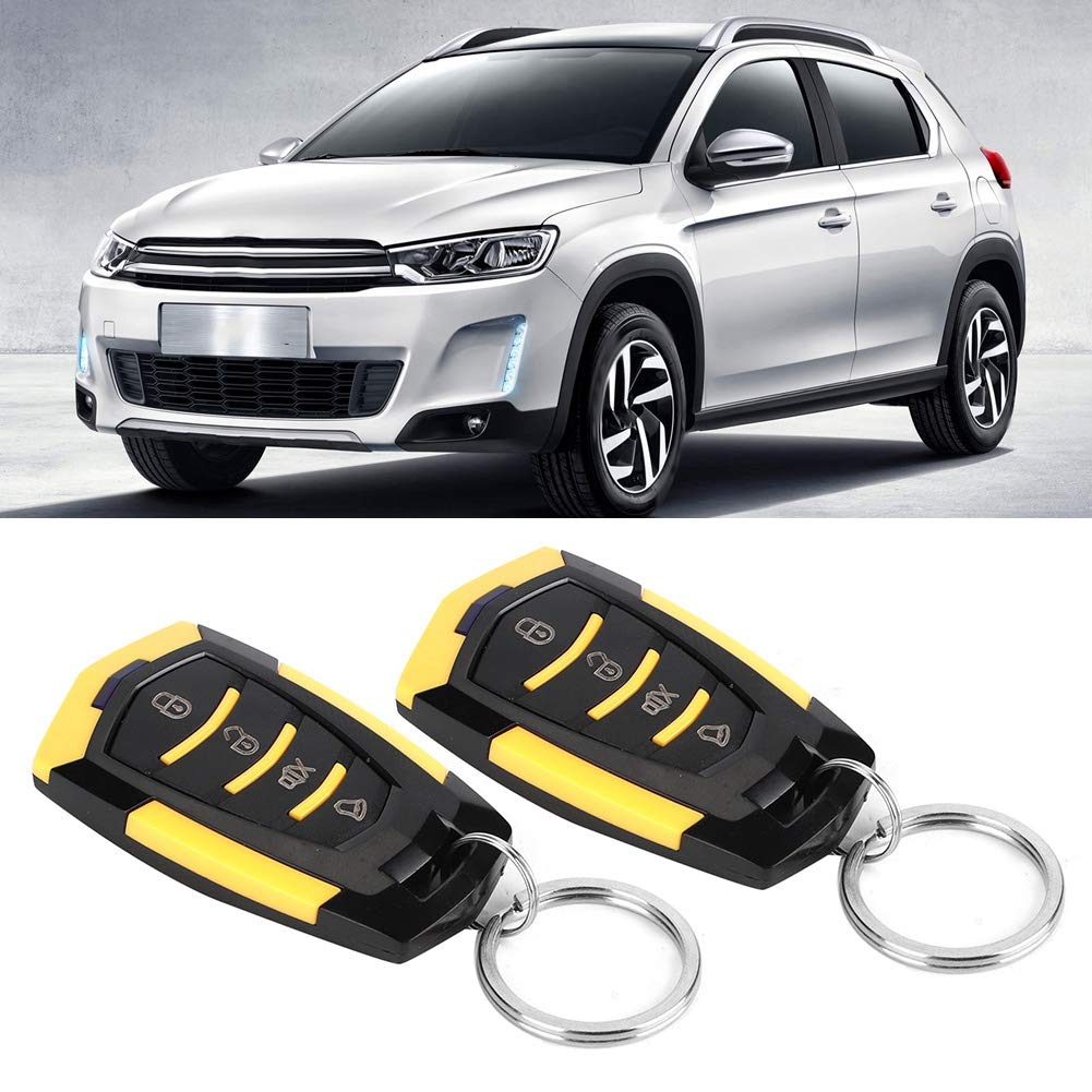 Cerradura Central sin Llave, Alarma de Coche Universal Sistema de Entrada sin Llave Kit de Cierre Centralizado con Control Remoto