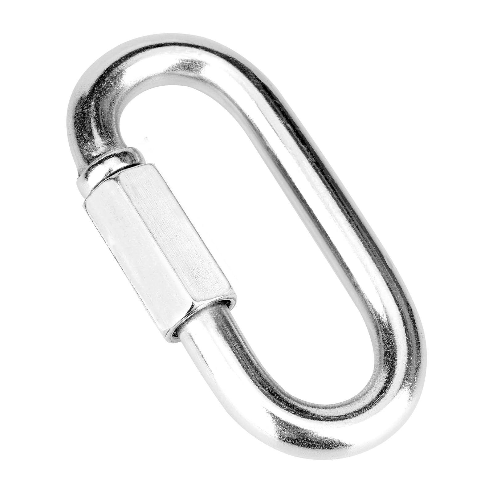 Vmuter 1Pcs 3.5 Inch 304(18-8) Heavy Duty Stainless Steel Screw Chain Quick Links, 2000 LBS Capacity Carabiner for Big Chain Connecting, Hammock