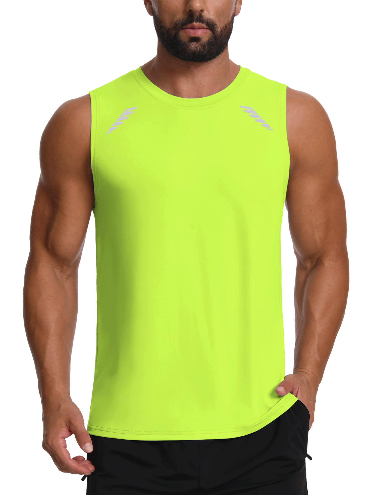 DMVOD Tank Top Herren Sommer Ärmelloses Sport Fitness Muskelshirt Gym Achselshirt Männer Sleeveless Unterhemd Bodybuilding Funktionsshirt