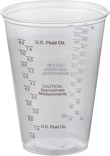 Dart TP10DGM - Vaso de plástico PET ultra transparente graduado de 10 onzas, 50 unidades (paquete de 20), total de 1000 unidades