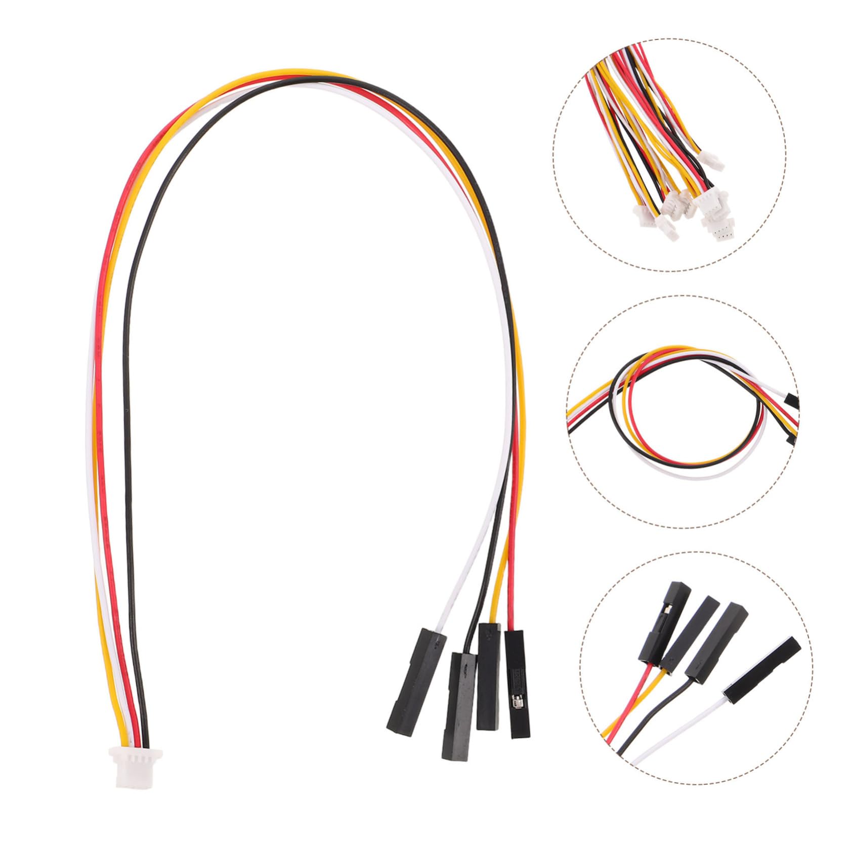 Vaguelly 10 Sztuk Przewód Zaciskowy Do Małych Urządzeń Mikro Kabel Elektryczny Grove 4-Pinowy Przewód Mikroprzewodowe Złącza Mikroprzewodowe 4-Pinowy Kabel Żeński Do