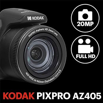Amazon.com : KODAK PIXPRO AZ405-BK 20MP Digital Camera 40X Optical