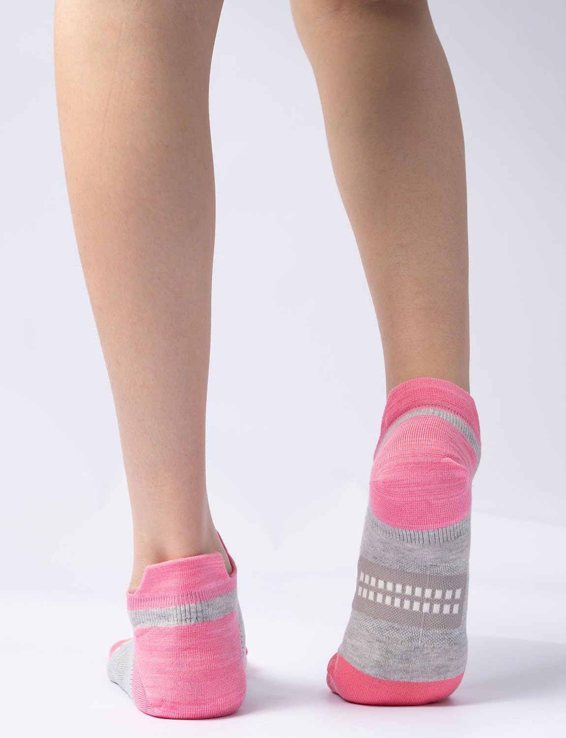 Juclise Lightweight Merino Wool Running & Hiking Socks for Women, Thin Compression Cooling Moisture Wicking Anti-Blister