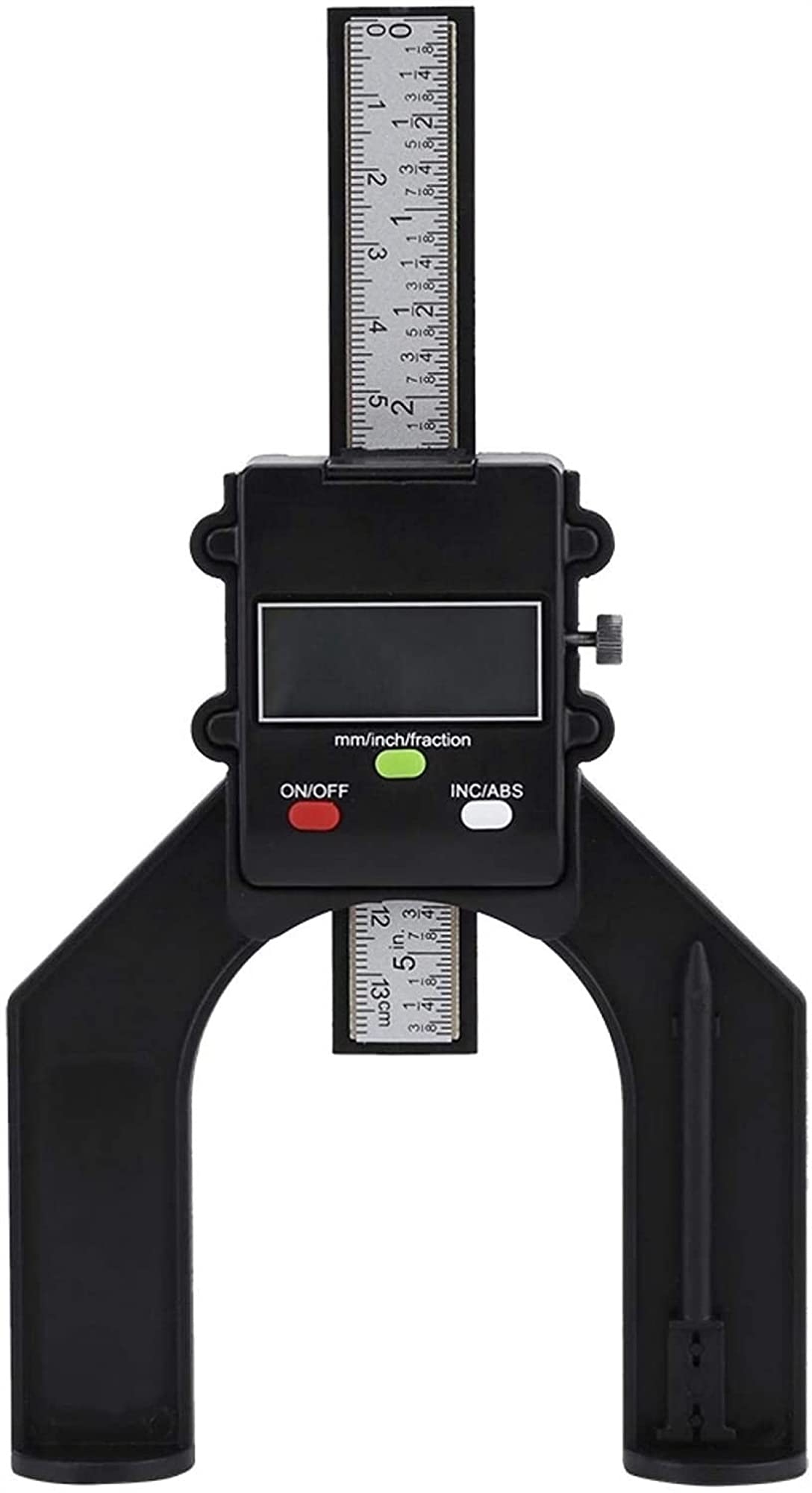 Calibrador de Altura de plástico de ingeniería 0-80 mm Sujete firmemente el medidor de Profundidad Medidor de Altura Medidor de Altura Digital Duradero con pies magnéticos