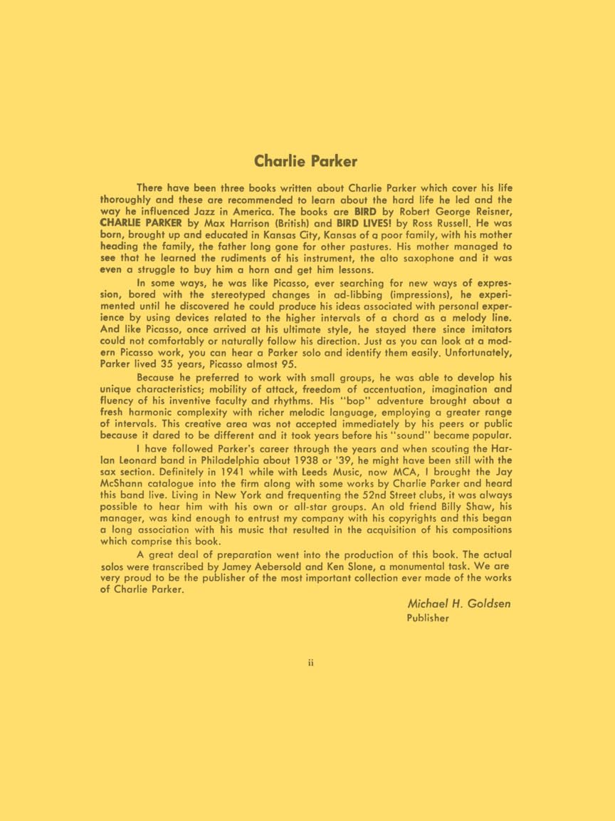 Charlie Parker Omnibook: For E Flat Instruments (1)