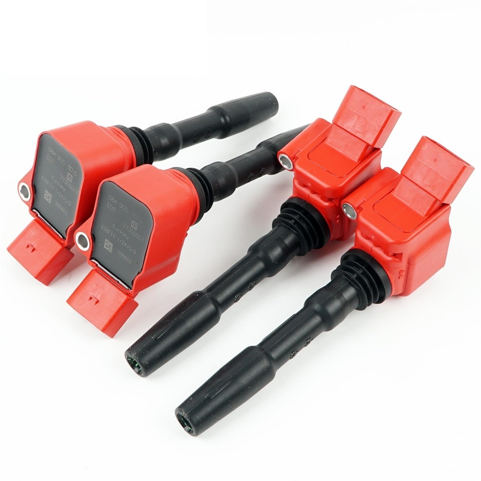 Spinterogeno elettronico Misura per Audi EA888 GEN3 A1 A3 A4 A5 A6 A7 Q5 TT per Golf MK7 Passat B8 4 pezzi bobina di accensione del motore ricambio originale | 4PCS black Turkey