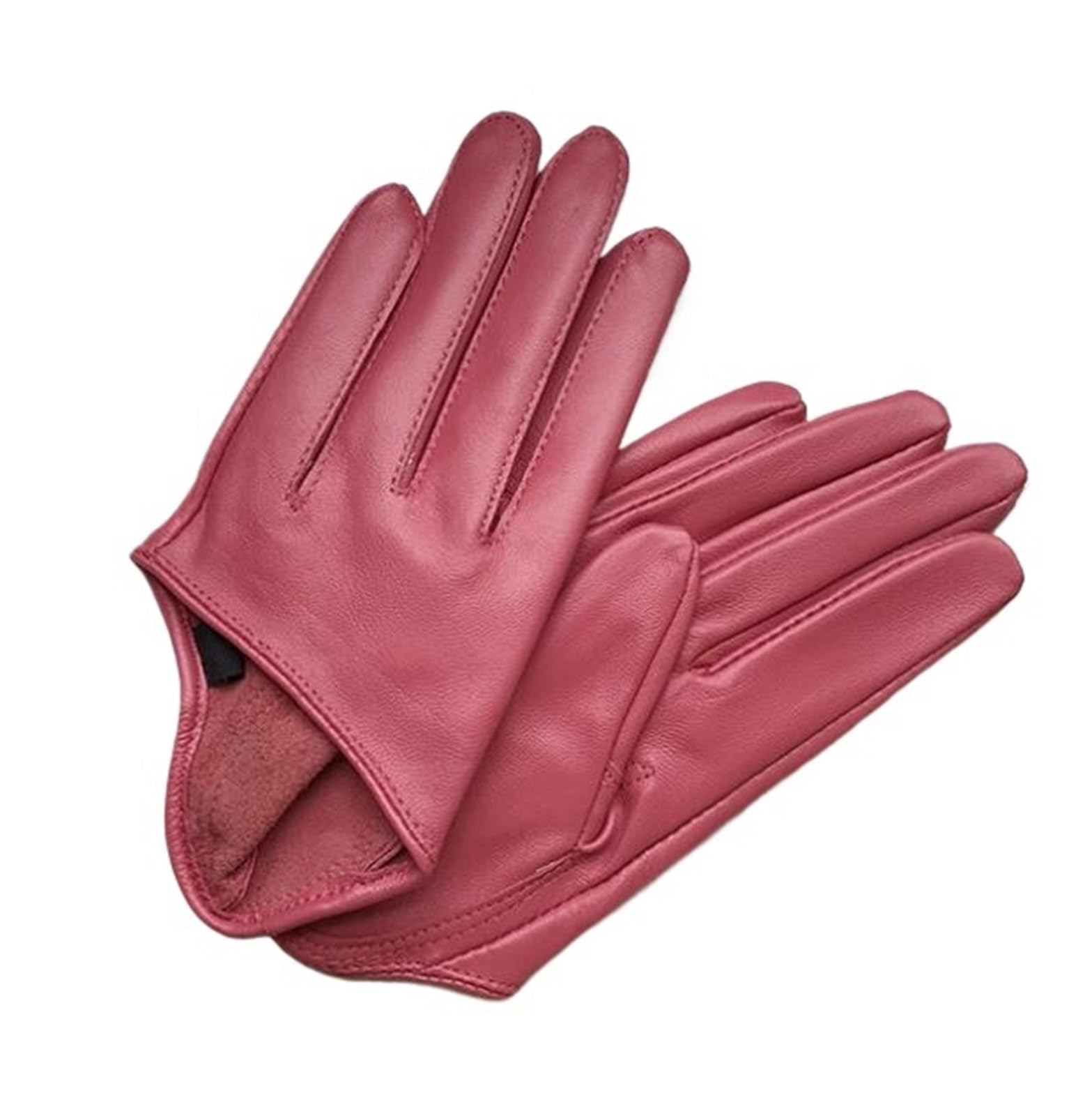 Guanti da guida corti a mezzo palmo bianchi da donna S/M/L