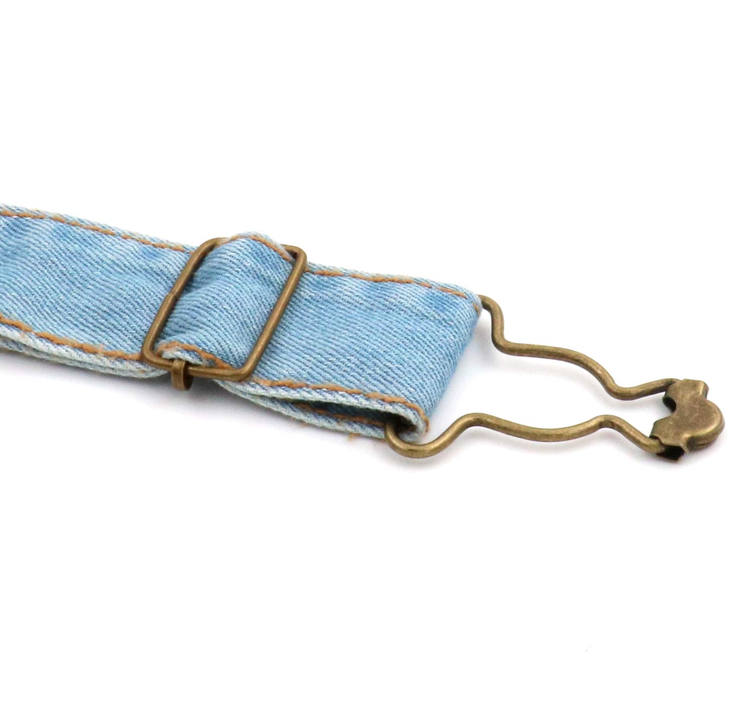 DGOL 6 Sets 2 Inch Suspender Buckles & Tri-Glide Buckles With 9 Sets Copper Buttons - Bronze, Gunmetal, Silver