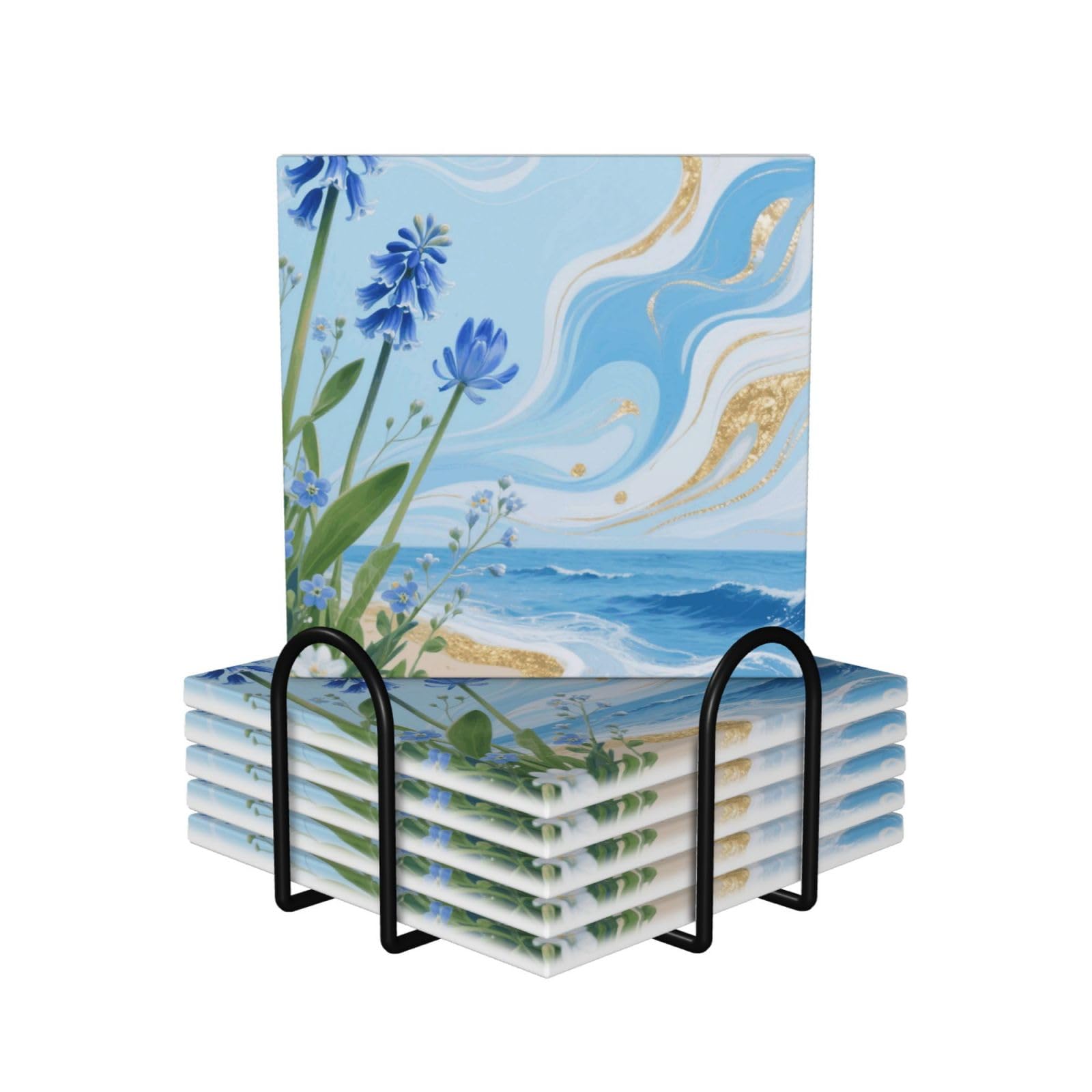 Dessous de verre bleus hawaïens pour l'apéritif et la table