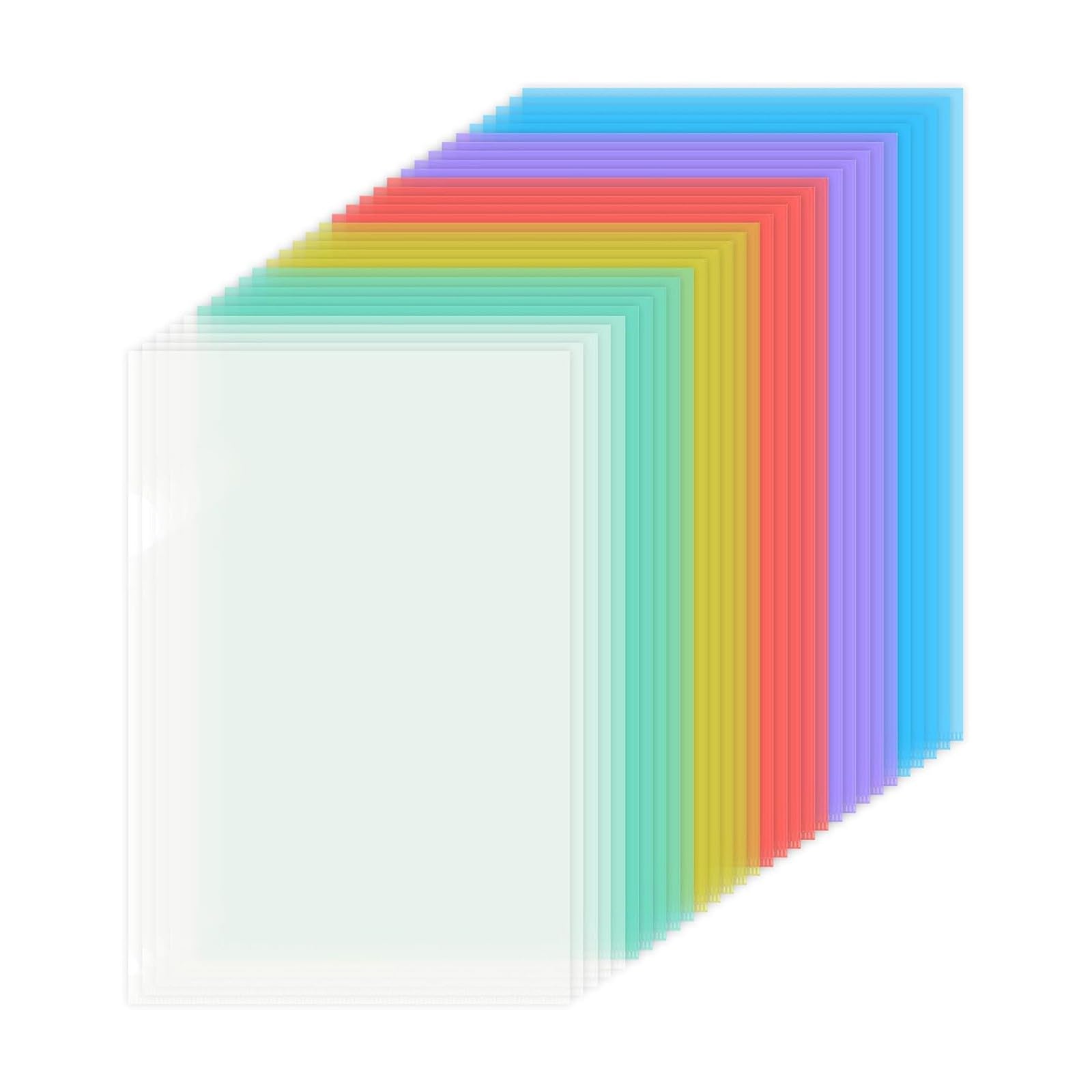 Buxuaaaa 30Pcs Transparency Document Protectors Side Entry Designs Paper Protectors for File Organization Multipurpose Home Organization