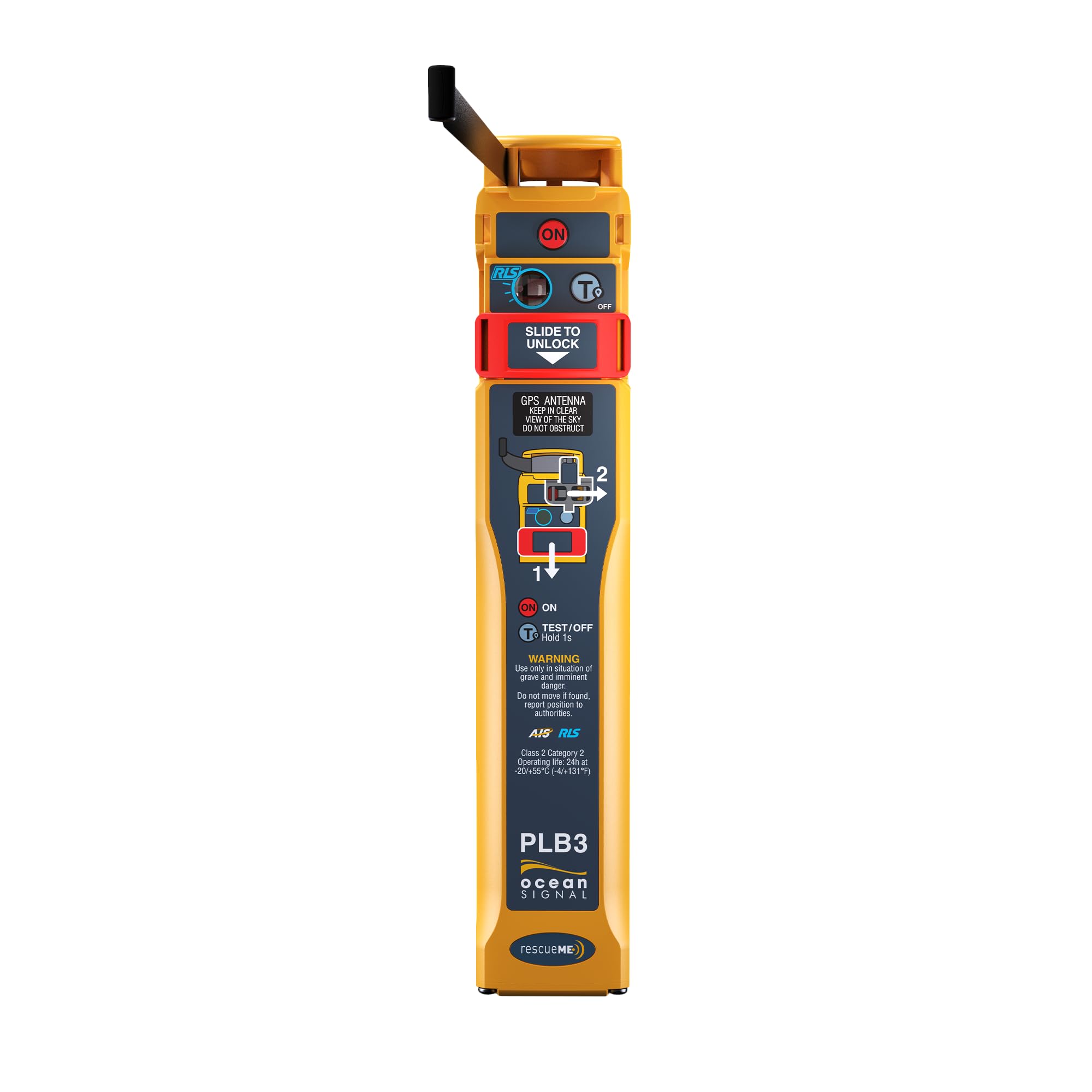 Ocean Signal rescueME PLB3: Weltweit erste PLB mit AIS, NFC & App – Globales GPS, RLS & 121,5 MHz Peilsignal – ABO-frei, 24h Laufzeit & Dame-Award Gewinner – Kompakter SOS-Notfunksender für Marine